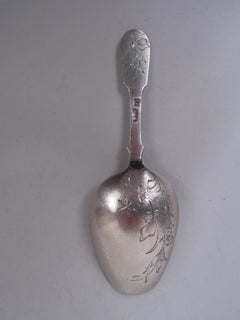 Antique Russian Aesthetic Silver Tea Caddy Spoon