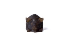 Antique Russian Agate Wild Boar Attrib. to Fabergé, Ruby Eyes, circa 1900