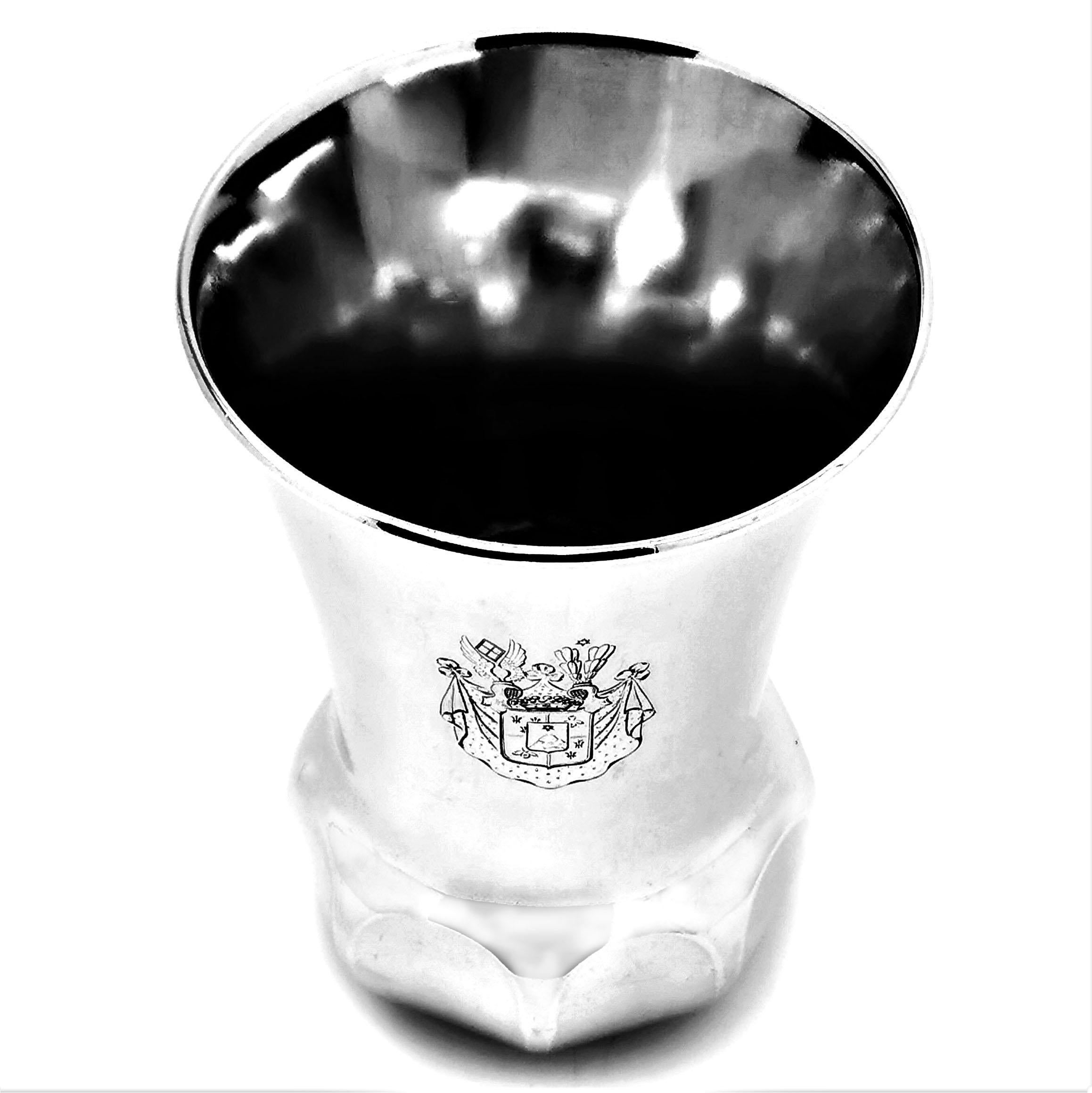 Antique Russian Alexander II Provincial Solid Silver Beaker / Cup 1864 Odessa In Good Condition In London, GB
