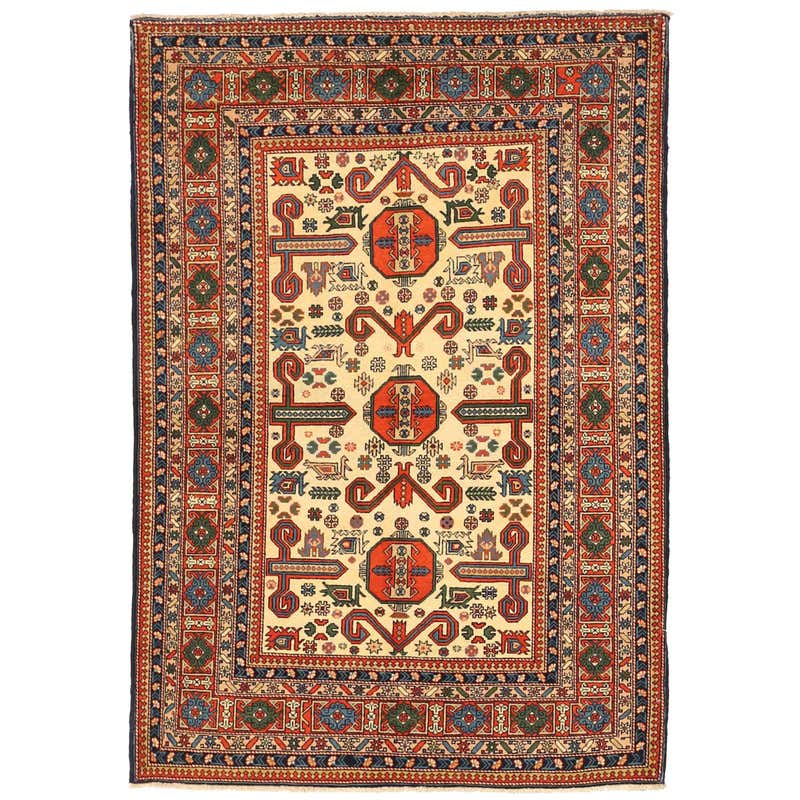 Antique Russian Area Rug Azarbaijan Design For Sale at 1stDibs