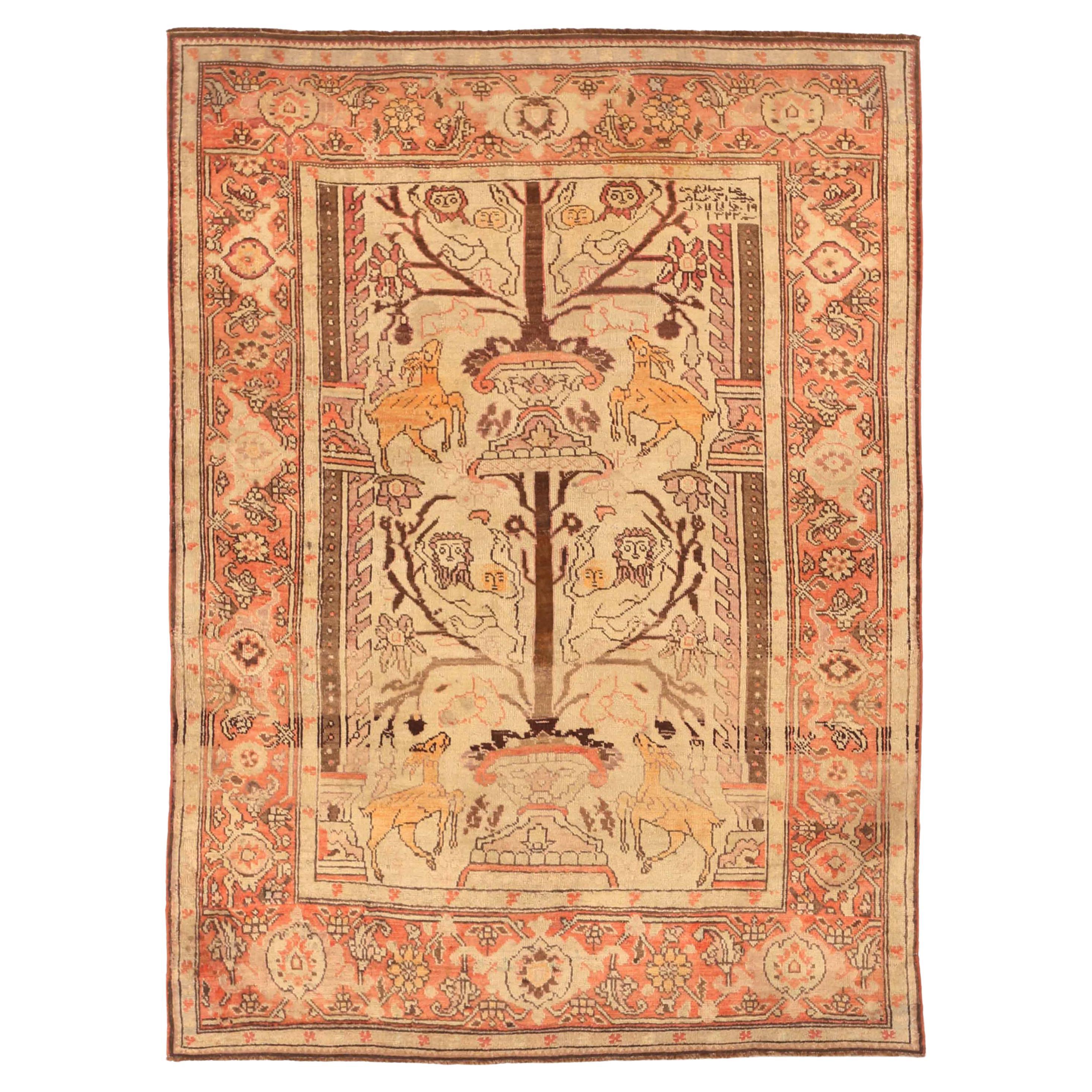 Antiker russischer Teppich im Karabagh-Design, antik