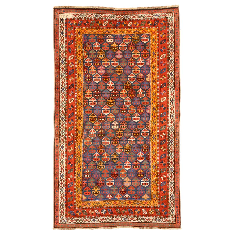 Antique Russian Area Rug Gharebagh Design For Sale at 1stDibs