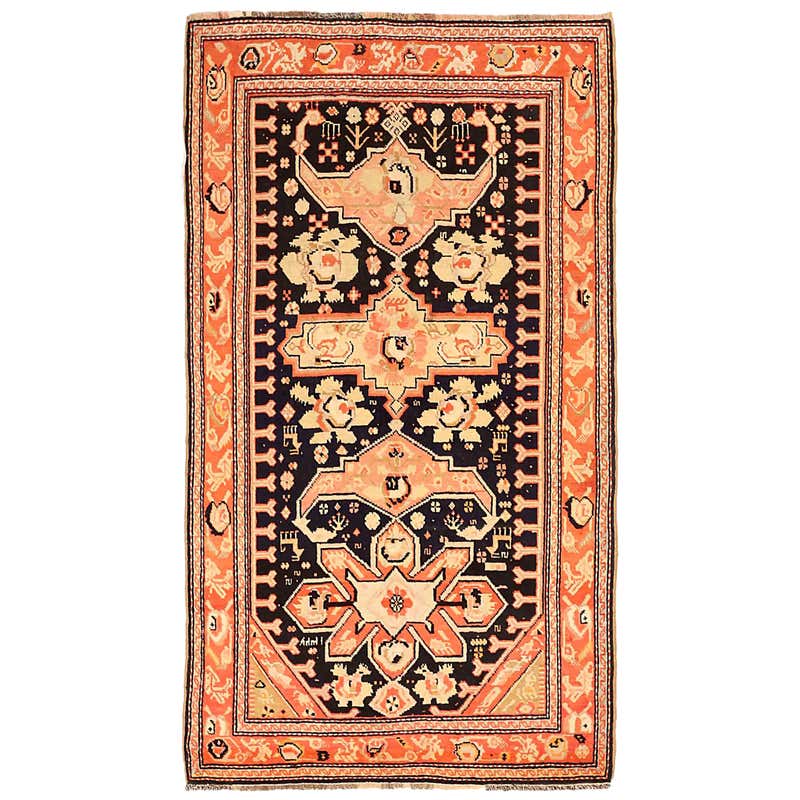 Antique Russian Area Rug Uzbak Design For Sale at 1stDibs