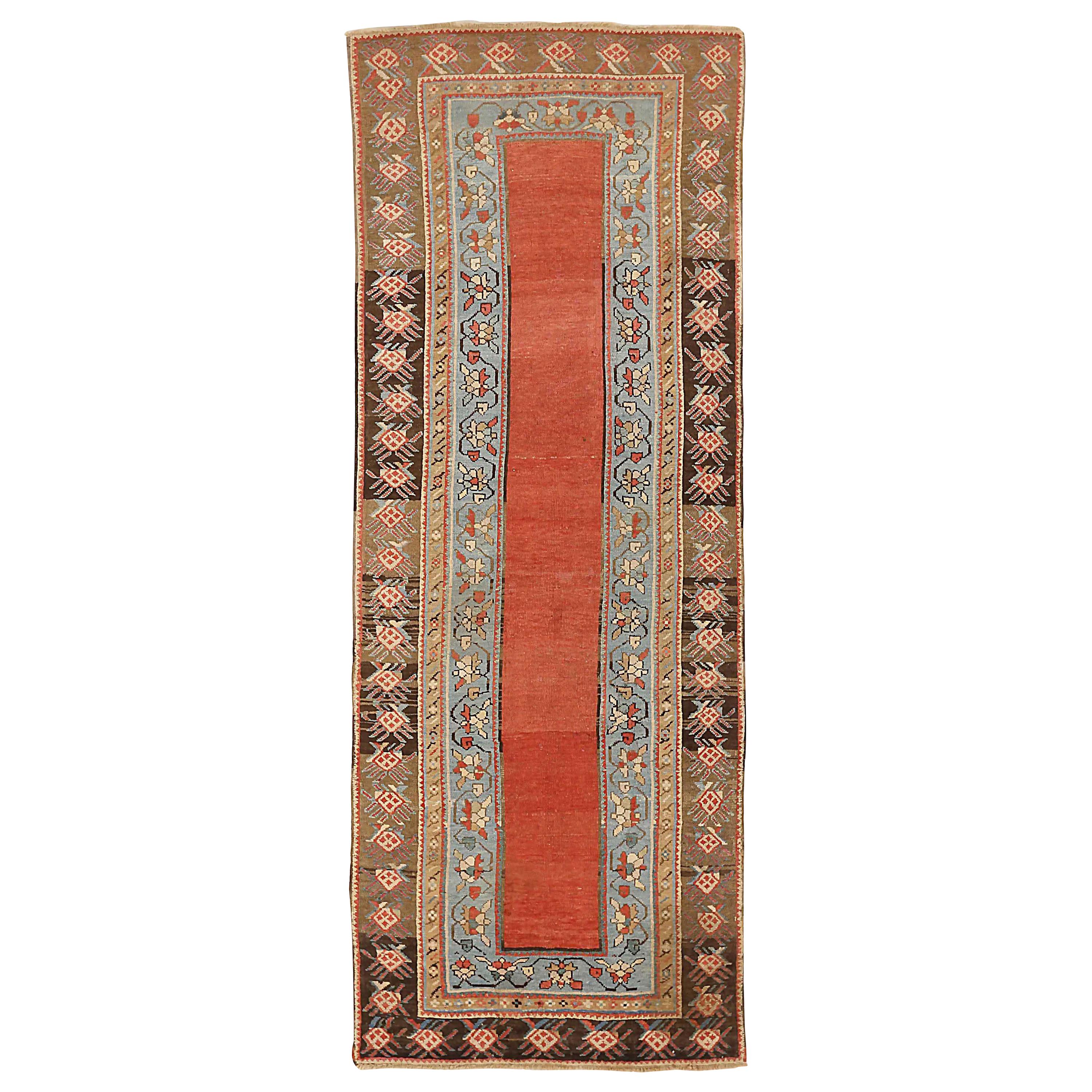 Antique Russian Area Rug Kazak Design For Sale