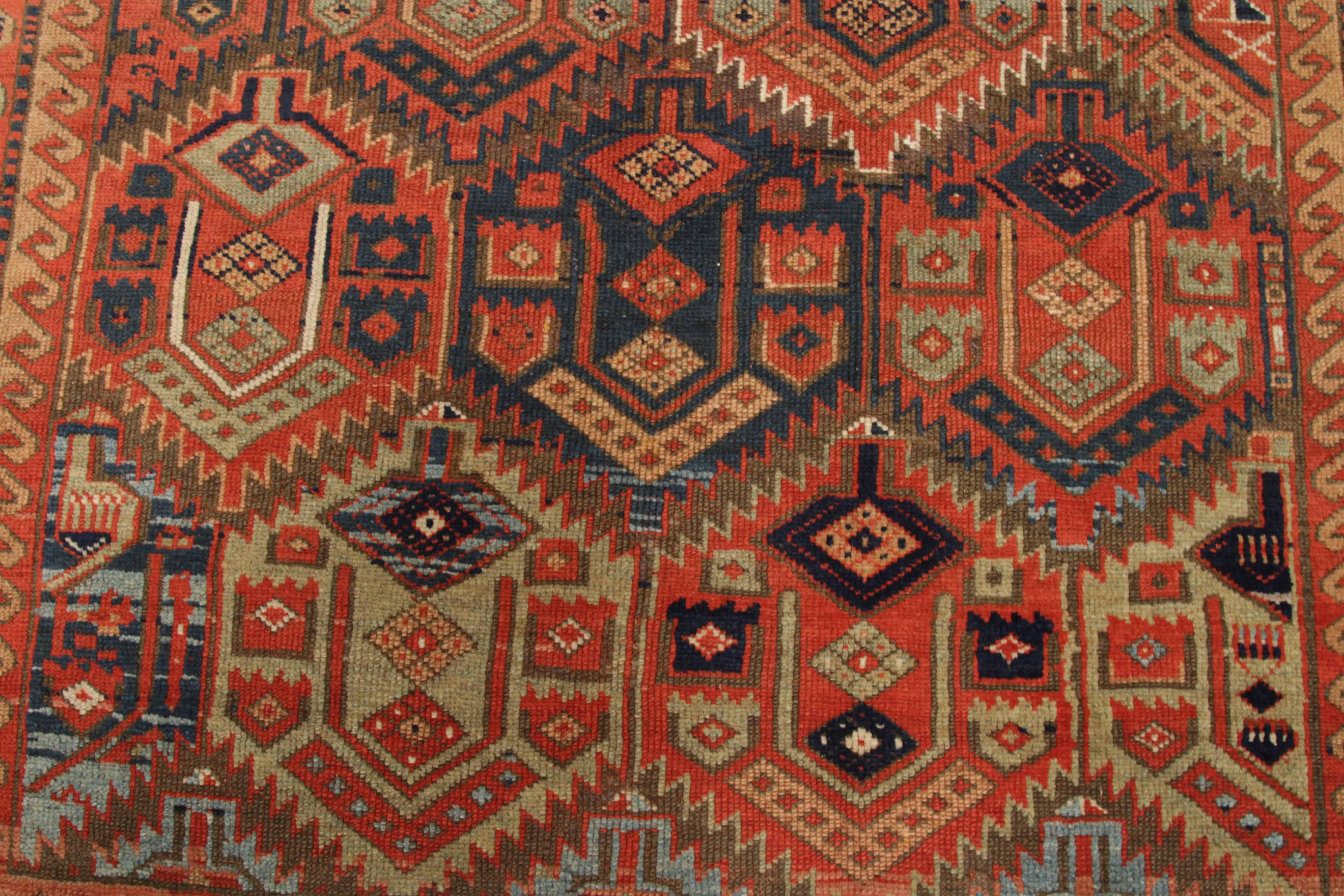 20th Century Antique Russian Area Rug Kazak Design For Sale