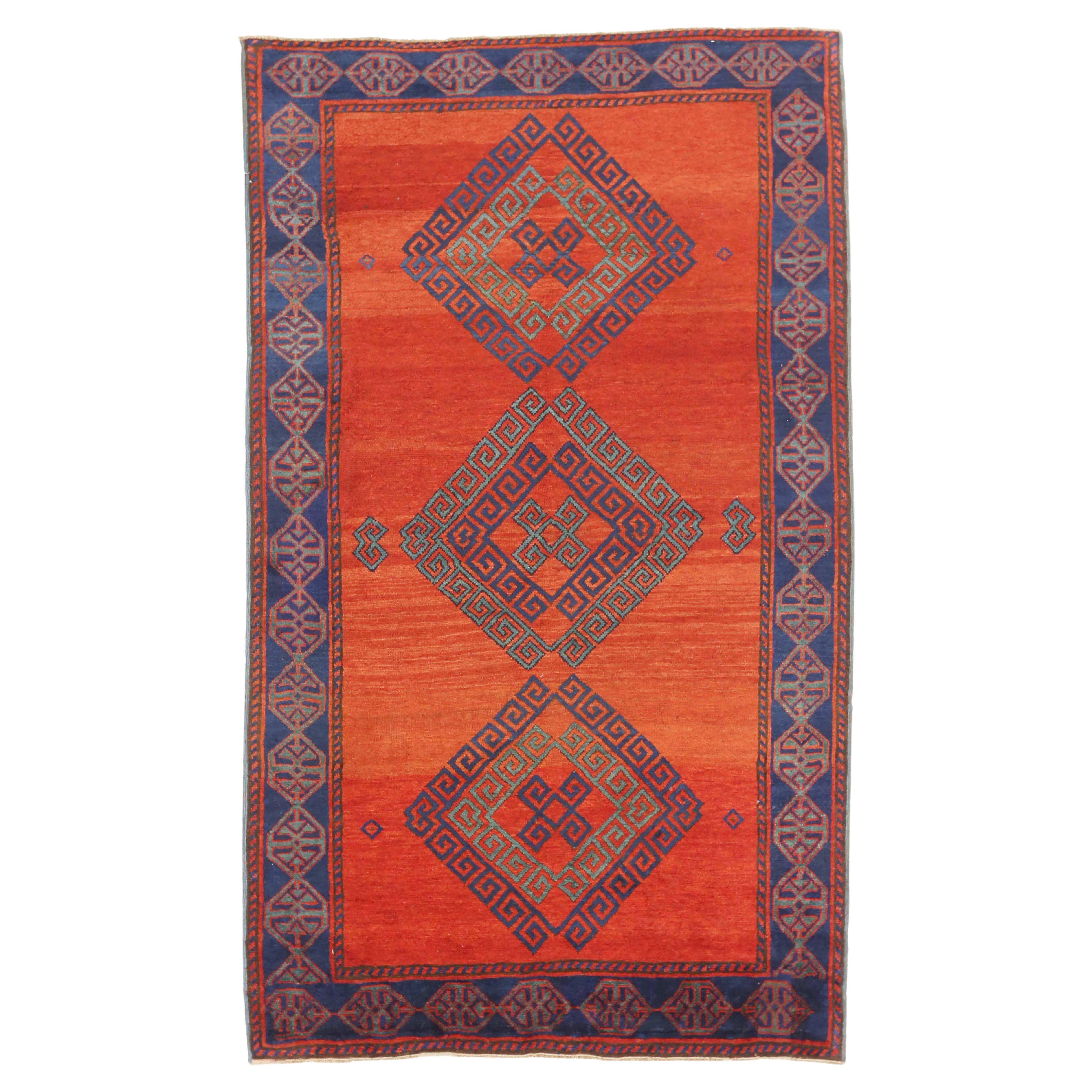 Antiker russischer Teppich im Kazak-Design, antik