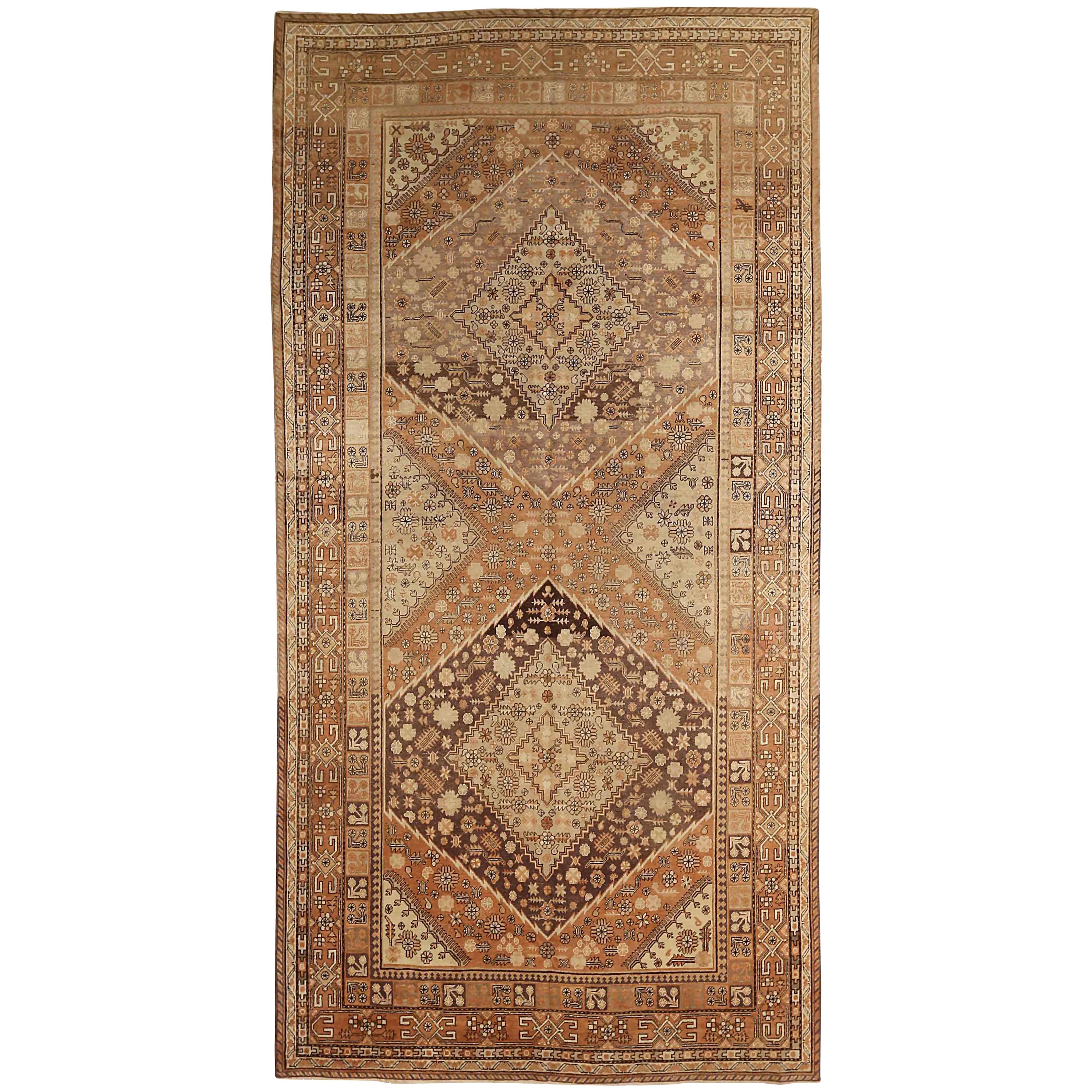 Antique Russian Area Rug Khotan Design For Sale