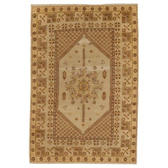 Vintage Russian Area Rug Samarkand Design