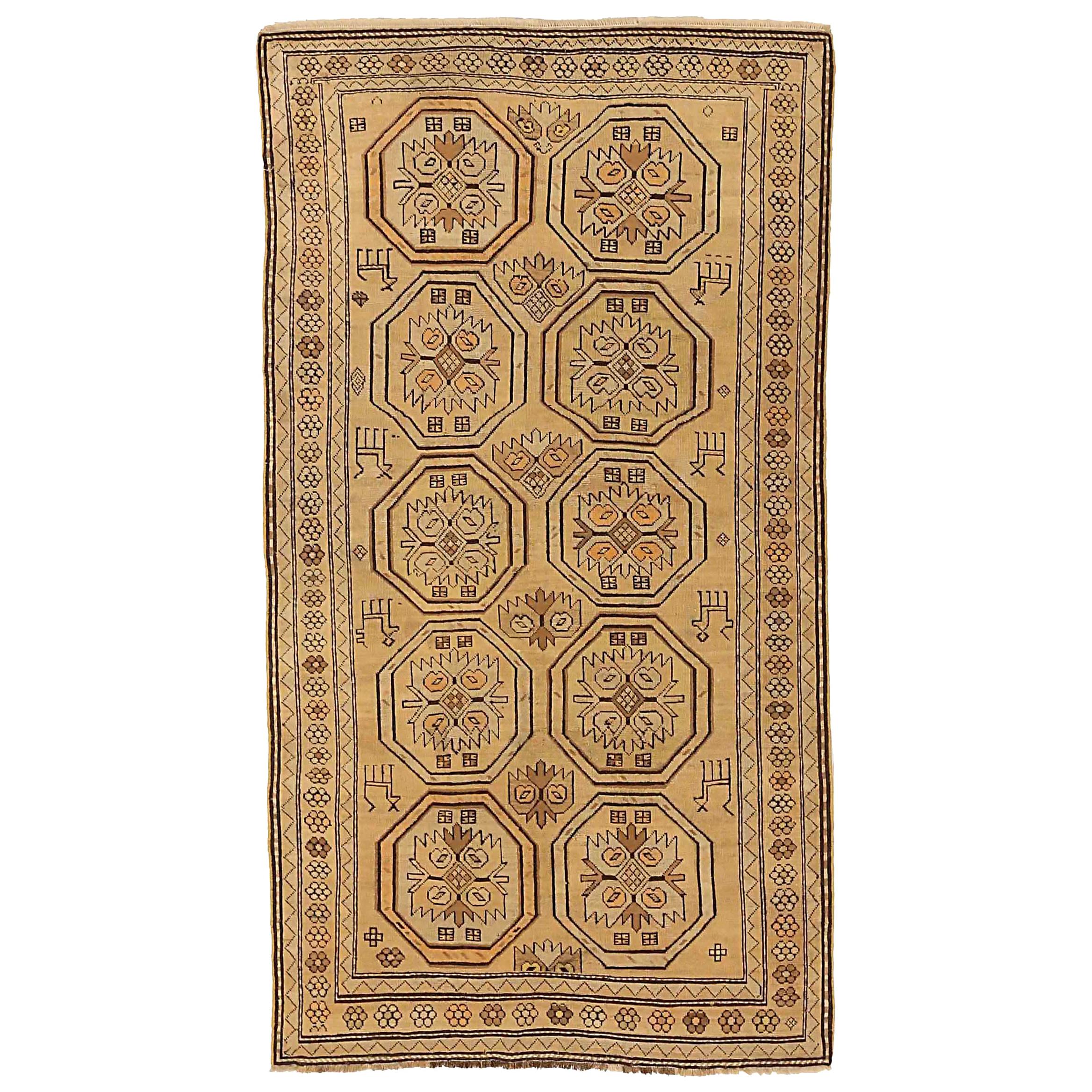 Antique Russian Area Rug Shirvan Design