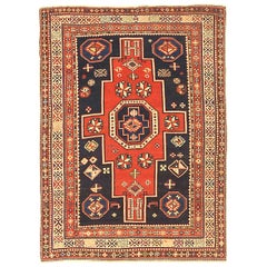 Vintage Russian Area Rug Shirvan Design