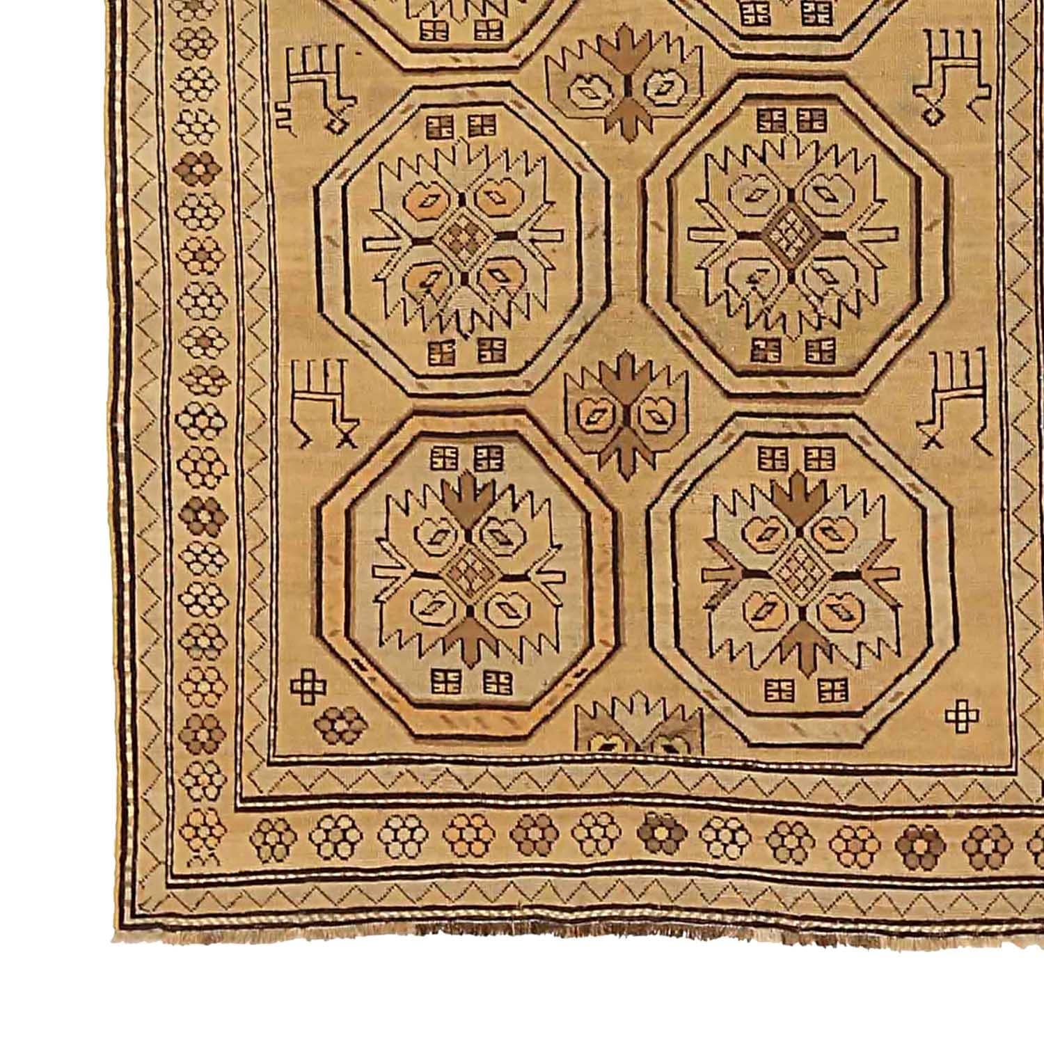 Other Antique Russian Area Rug Shirvan Design For Sale