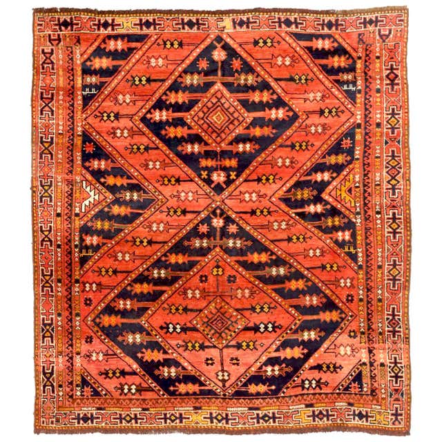 Antique Russian Area Rug Uzbak Design For Sale at 1stDibs