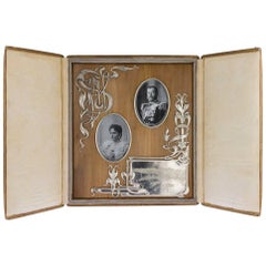 Vintage Russian Art Nouveau Solid Silver Large Photo Frame, circa 1910