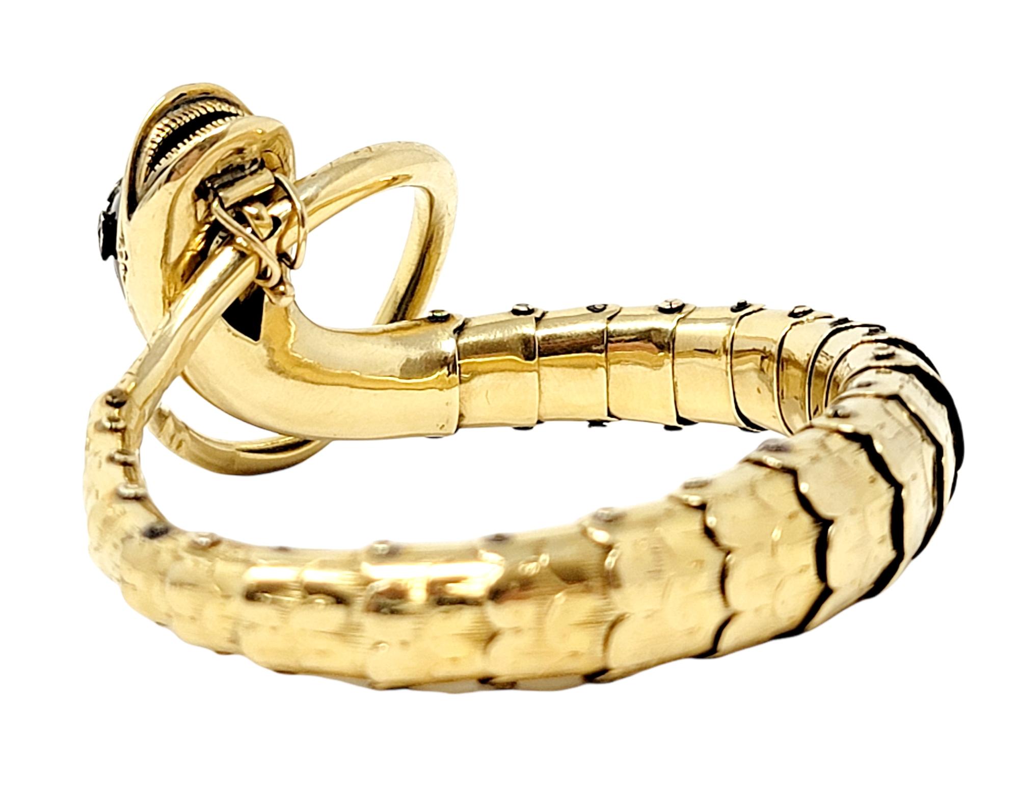 gold snake cuff bracelet