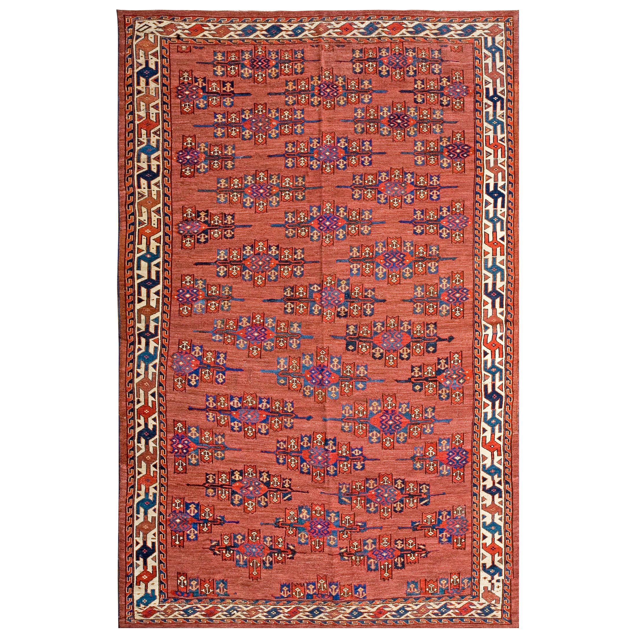 19th Century Central Asian Turkmen Yamoud Carpet ( 5'2" x 7'10" - 158 x 239 ) For Sale