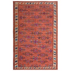 19th Century Central Asian Turkmen Yamoud Carpet ( 5'2" x 7'10" - 158 x 239 )
