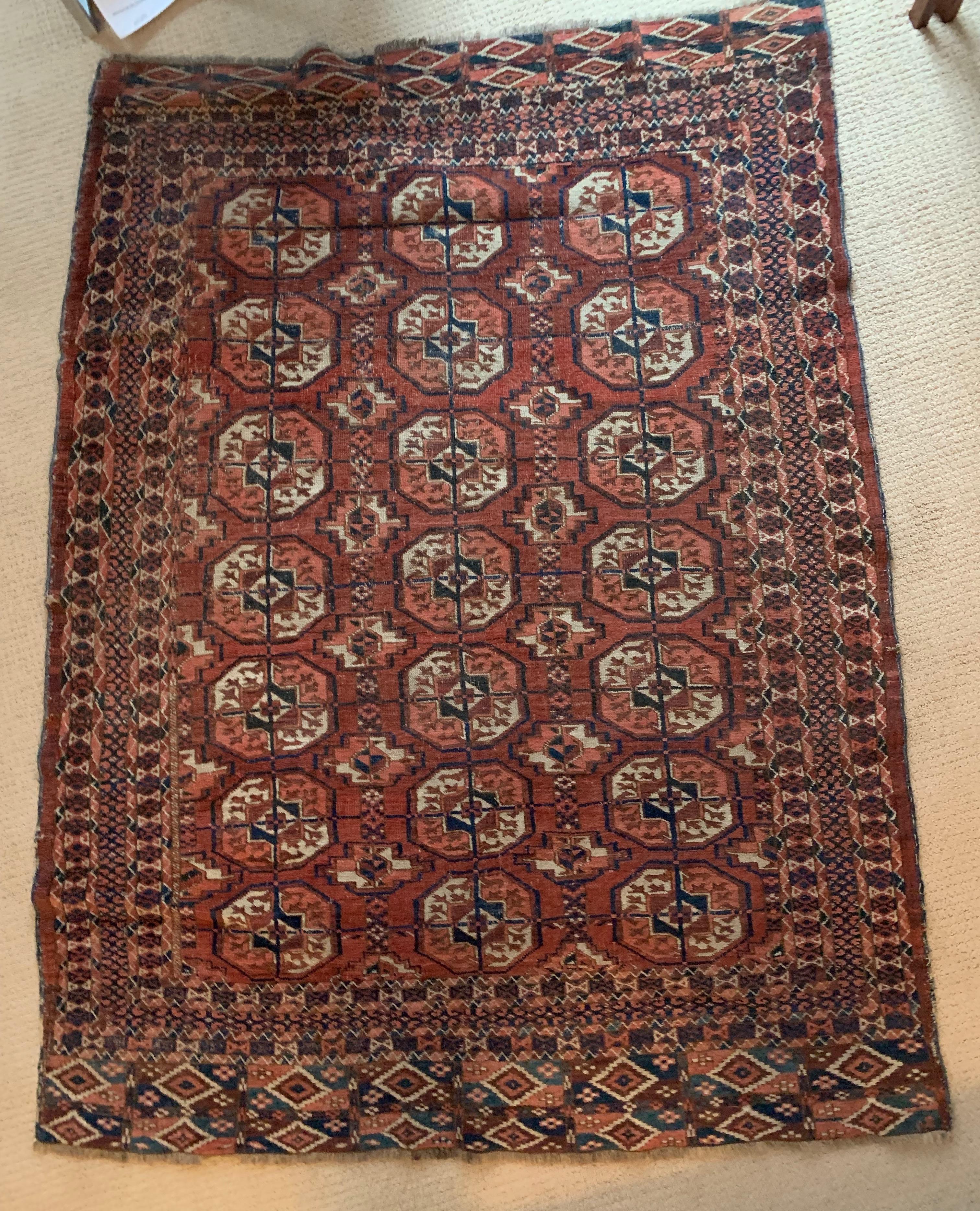 Antique Russian Bokhara Rug, Early 20th Century For Sale 2