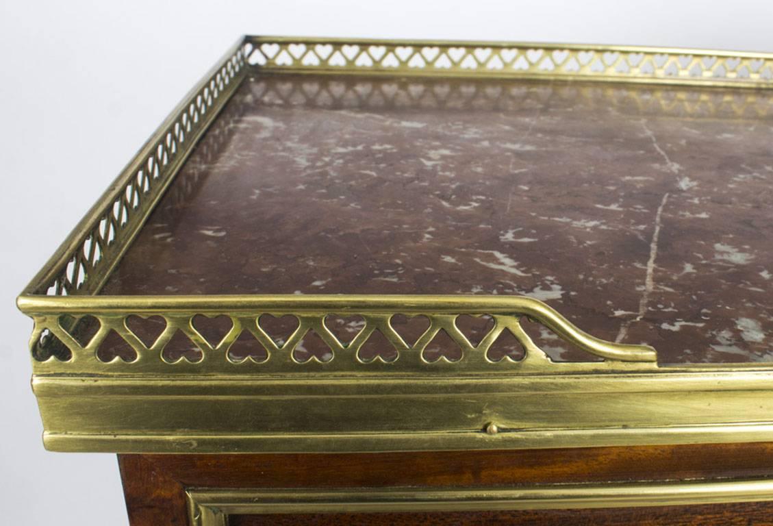 Vitrine néoclassique russe ancienne incrustée de laiton:: 19ème siècle 4