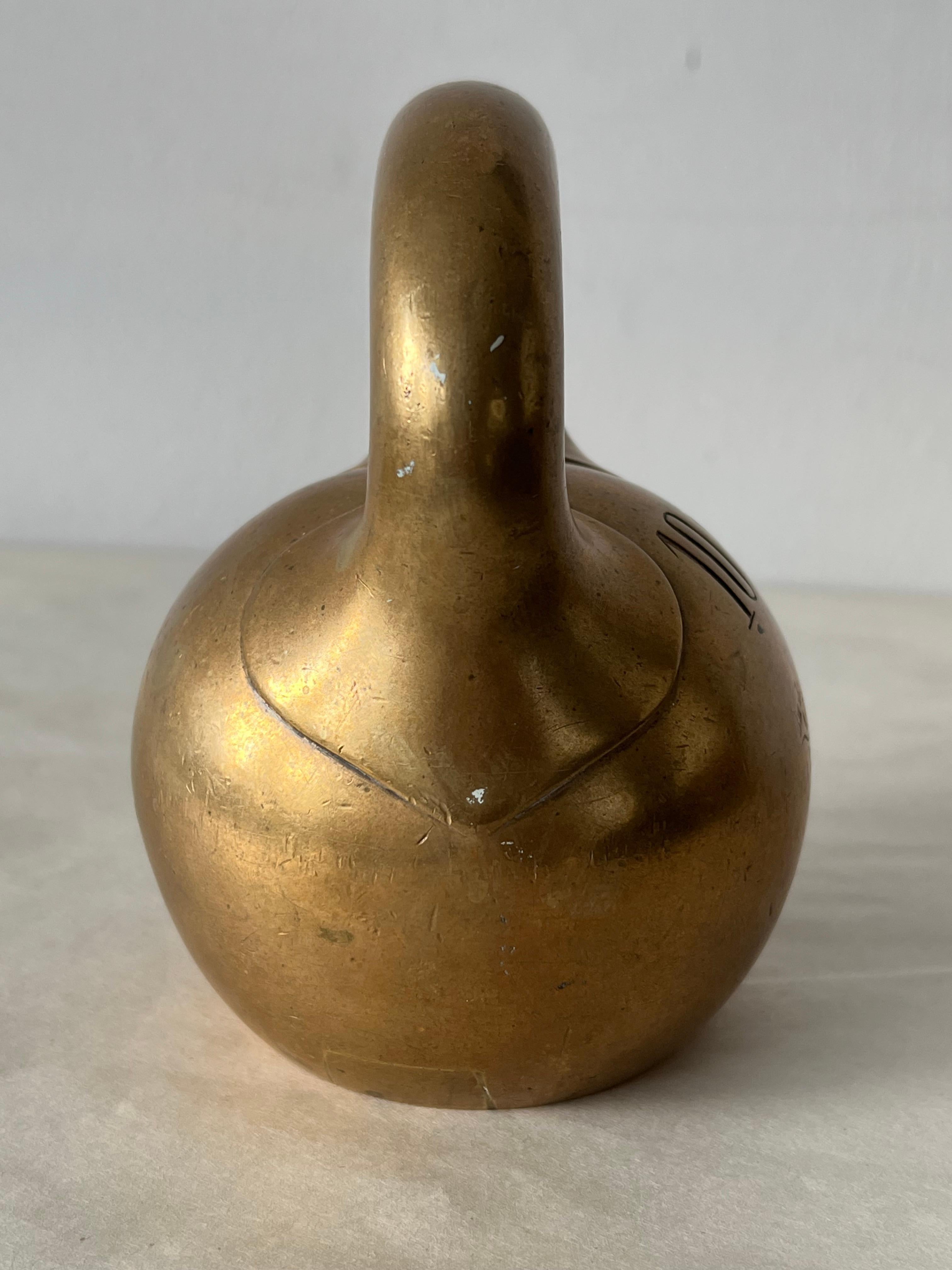 Antike russische Bronze Kettlebell Gewicht Girya 1898 10 Funts! (Spätes 19. Jahrhundert) im Angebot