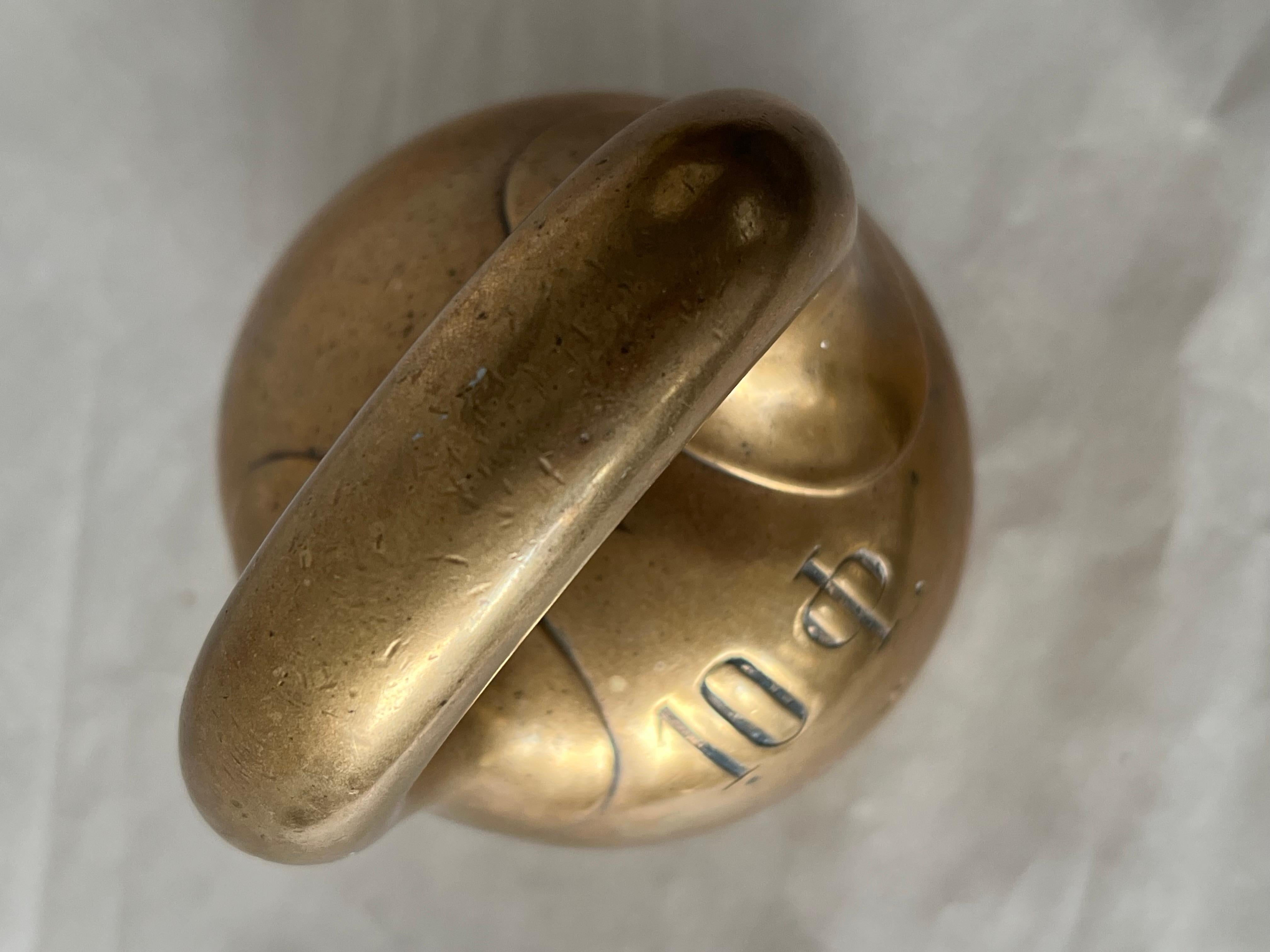 Antike russische Bronze Kettlebell Gewicht Girya 1898 10 Funts! im Angebot 2