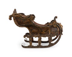 Antique Russian Carved Sleigh