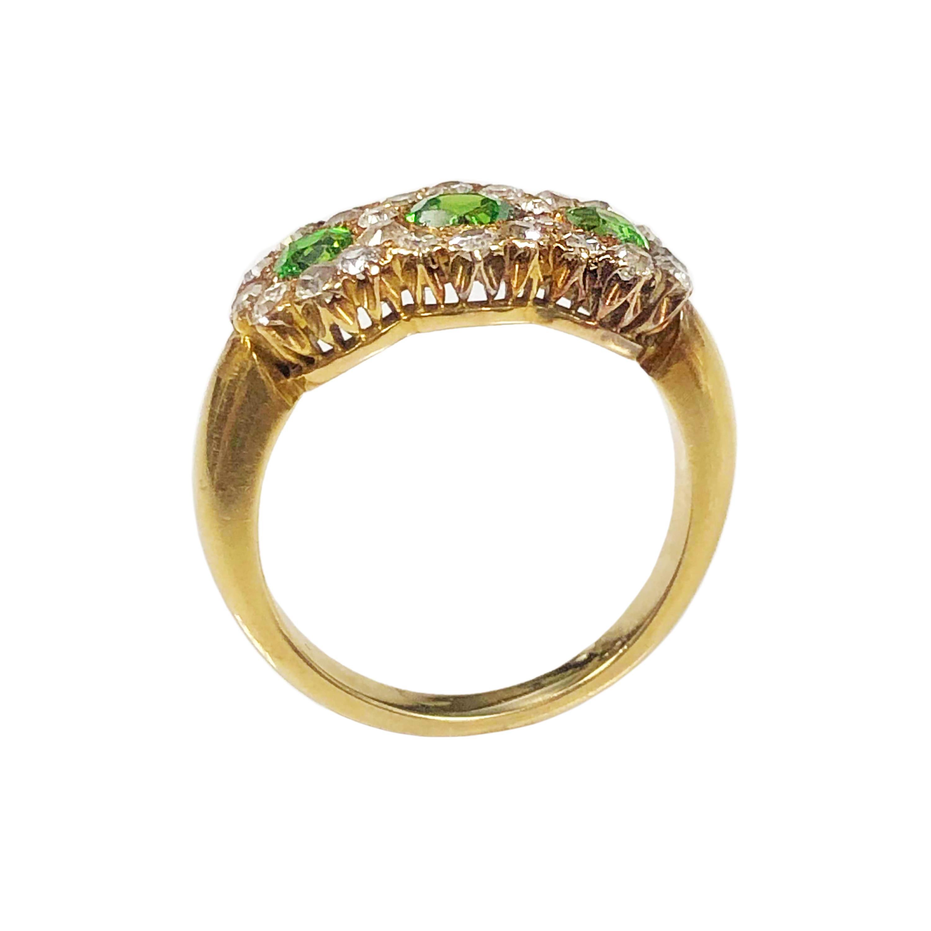 demantoid garnet ring