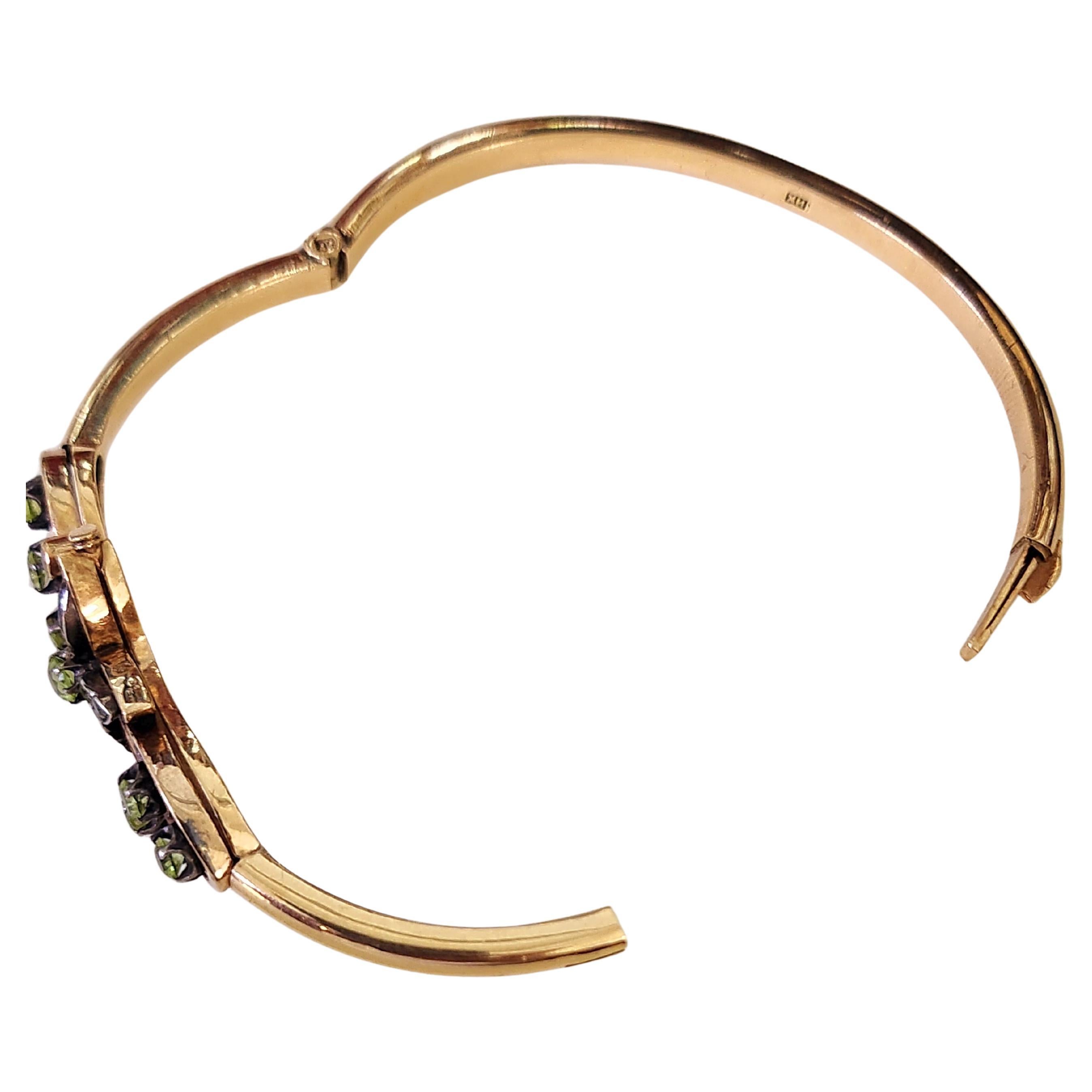 Brazalete de Oro Demantoide Ruso Antiguo en venta 6