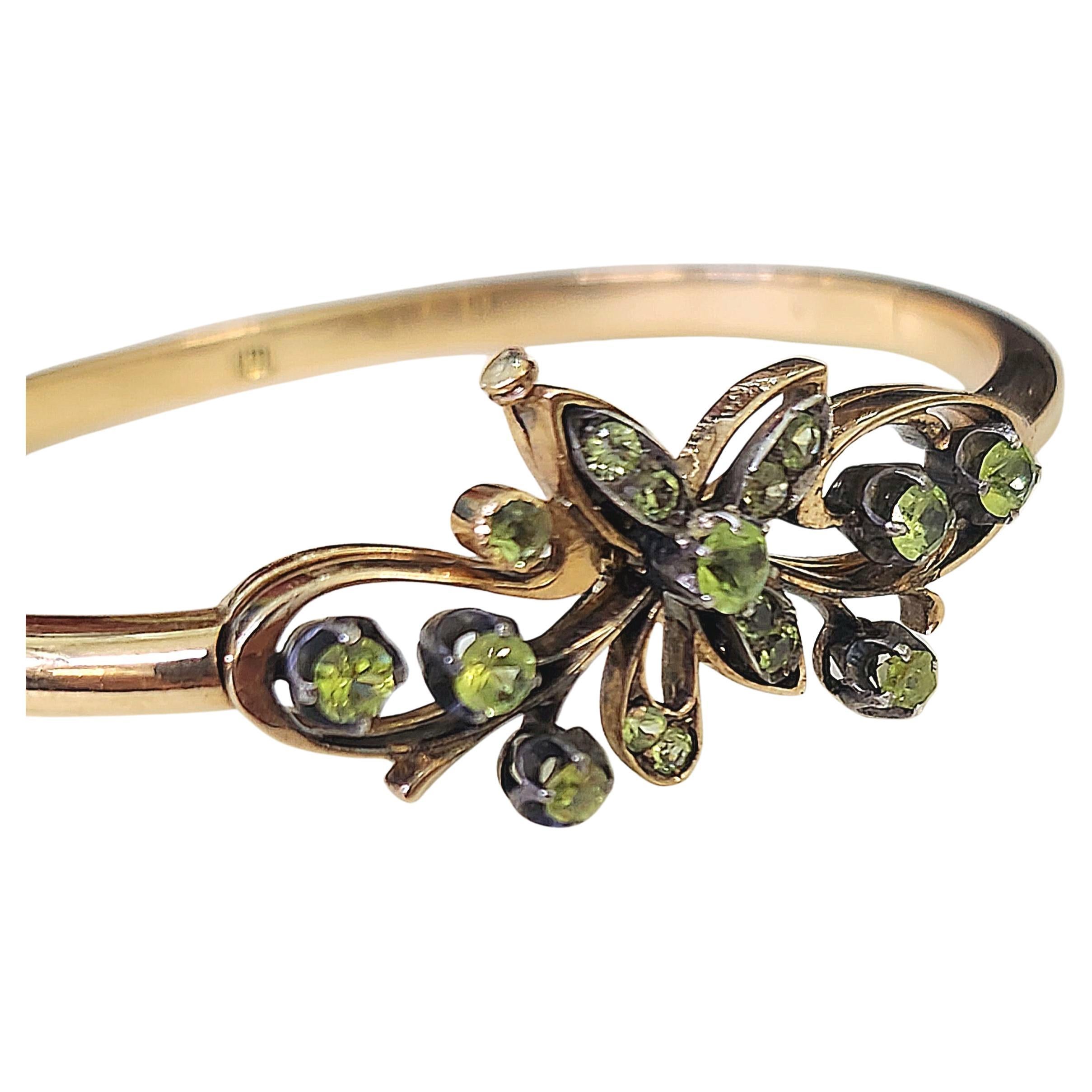 Brazalete de Oro Demantoide Ruso Antiguo en venta 5
