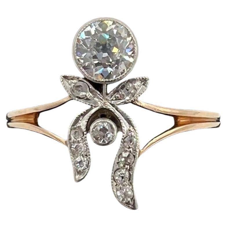 Antique Russian Sapphire Gold Unisex Ring For Sale at 1stDibs | vintage ...