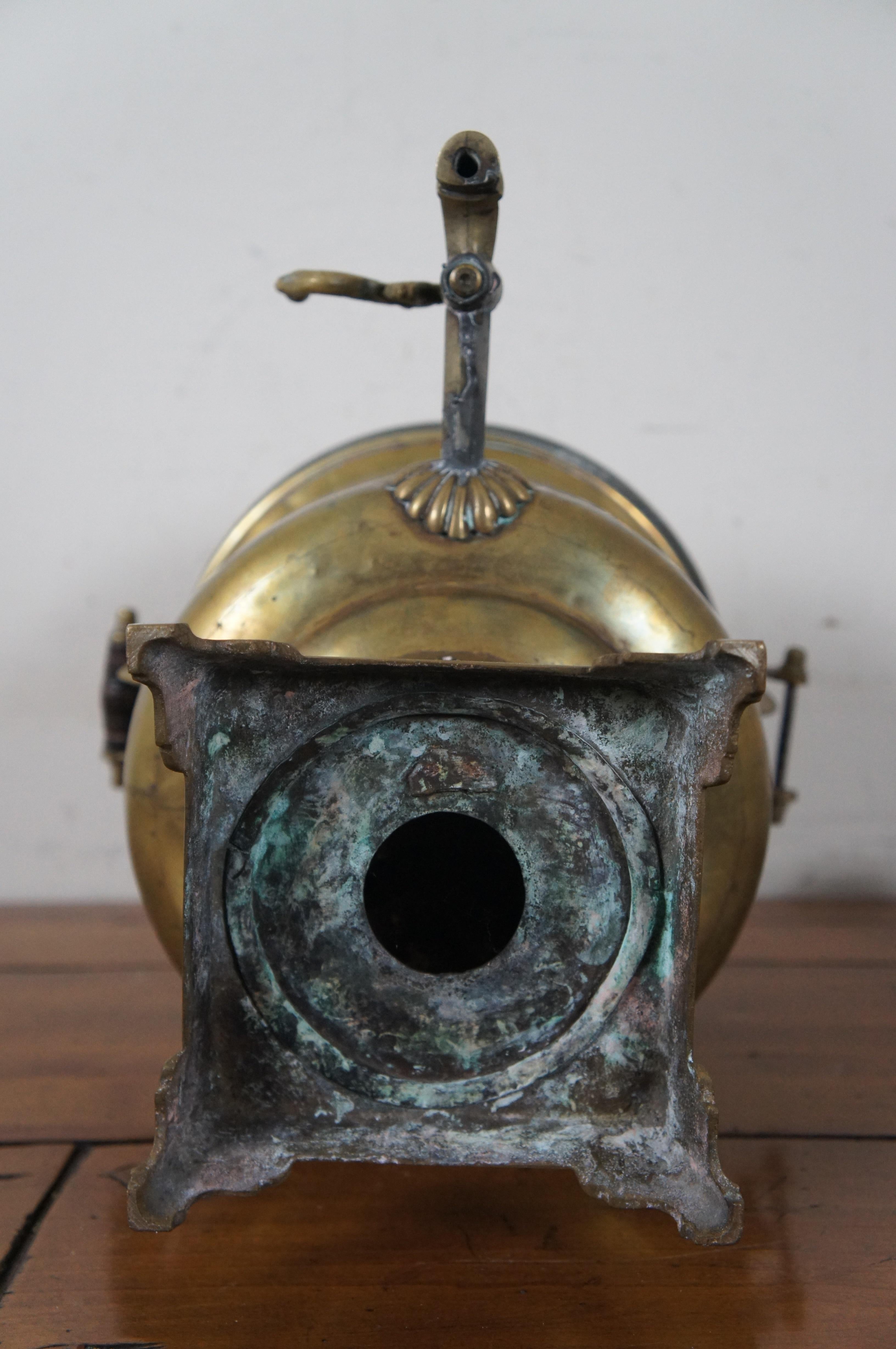 Antique Russian Dovetailed Brass Samovar Water Tea Coffee Urn Dispenser Server 5