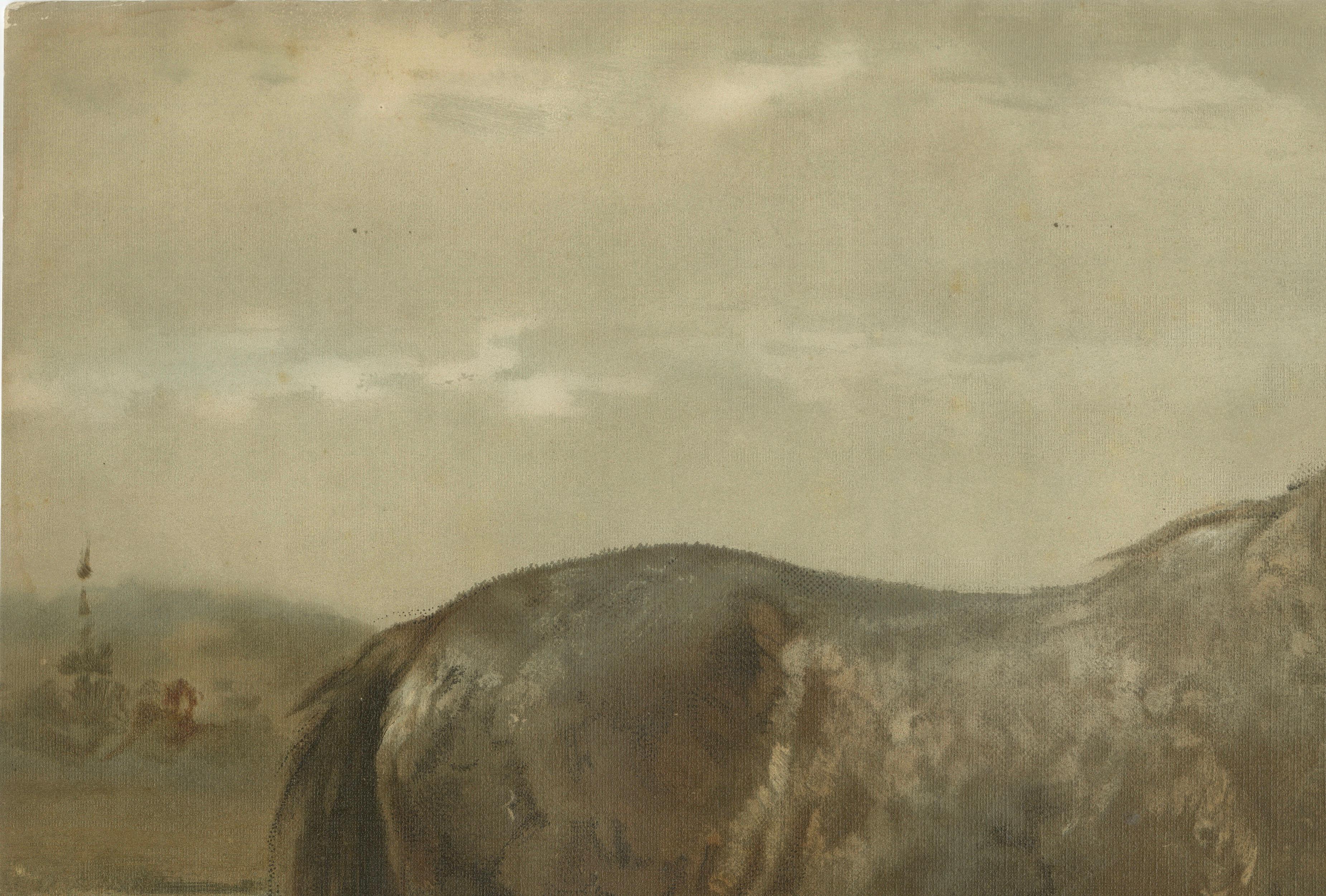 Antique Russian Draft Horse Portrait 1898, Eastern European Equesestrian Litho