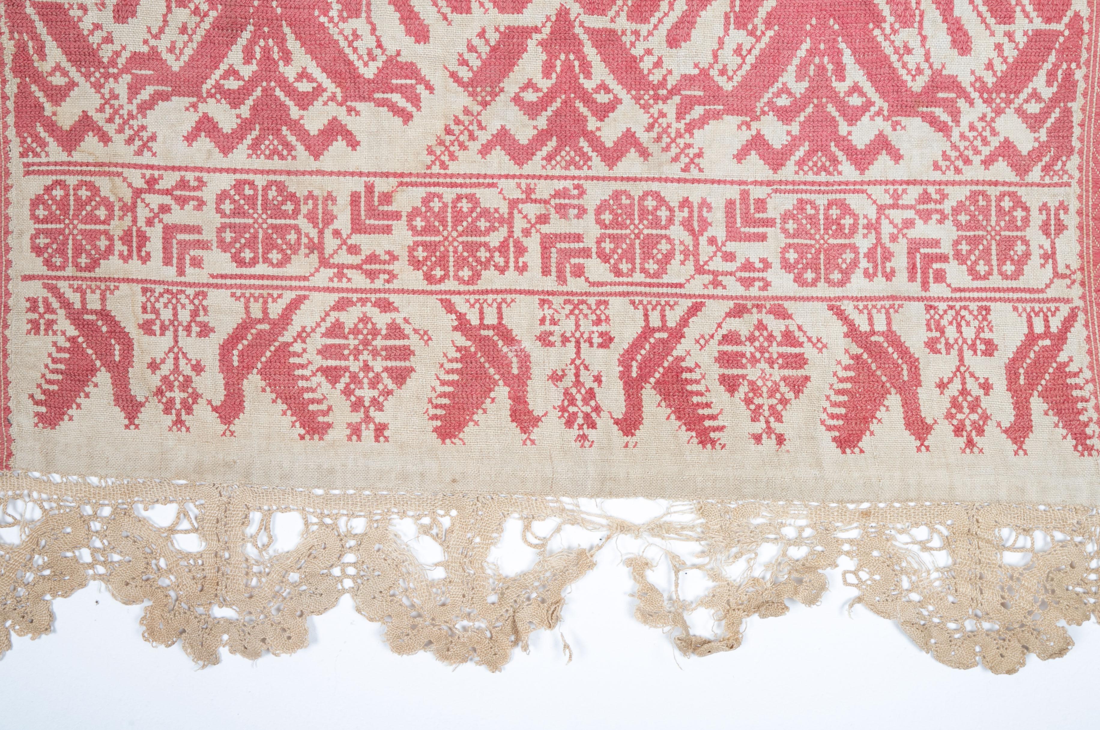 Cotton Antique Russian Embroidery, Late 19th Century