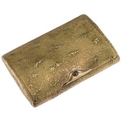 Antique Russian Faberge Gold Samorodok Cigarette Case, a Hollming, circa 1910