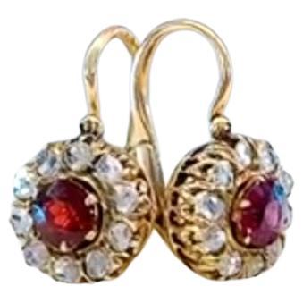 antique garnet earrings