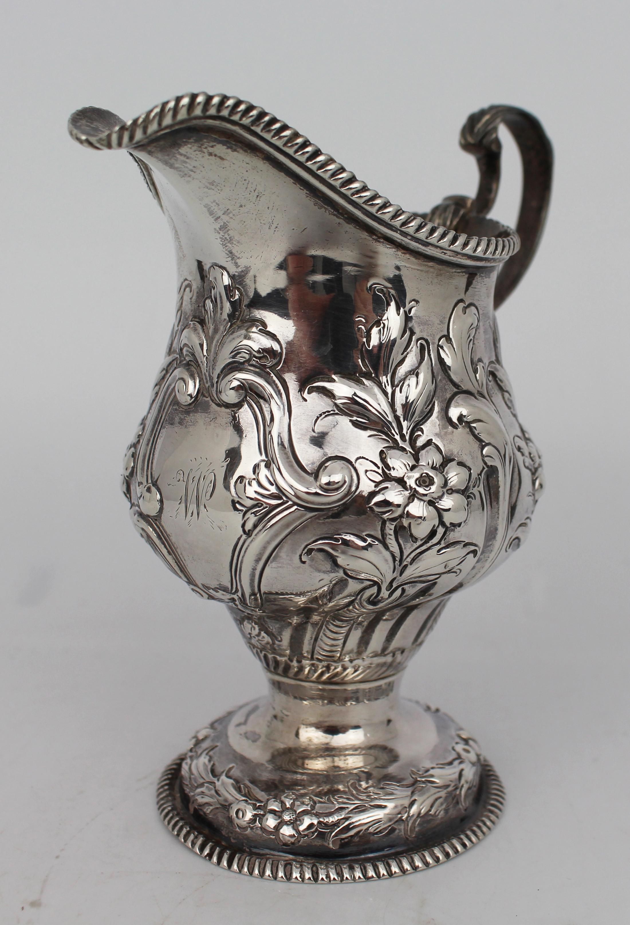 British 18th Century English Georgian Solid Silver Cream Ewer – London, 1759 For Sale
