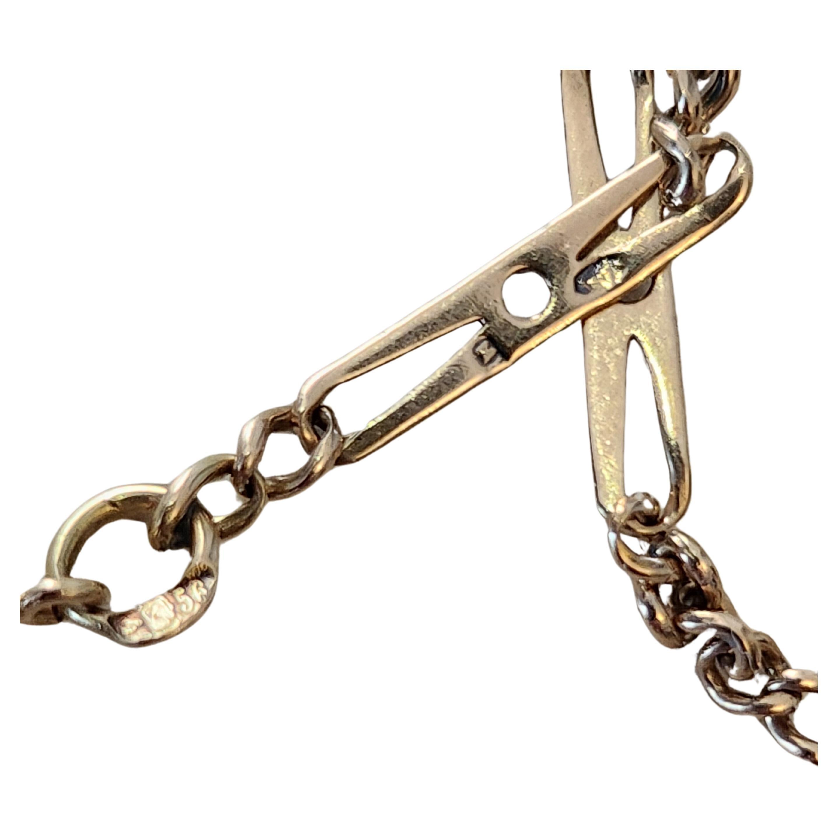 Antique Russian Gold Chain Necklace In Good Condition For Sale In Cairo, EG