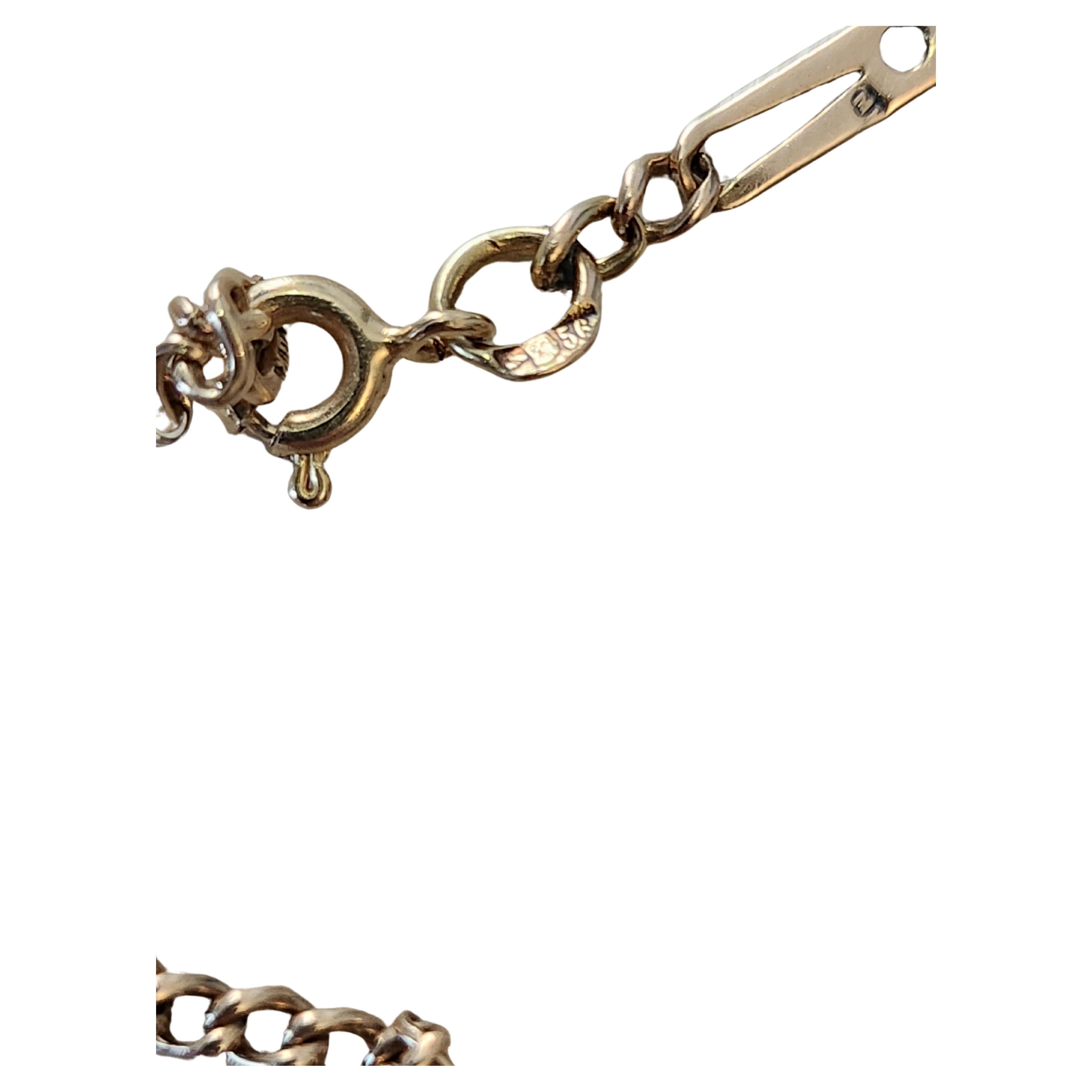 Women's or Men's Antique Russian Gold Chain Necklace For Sale