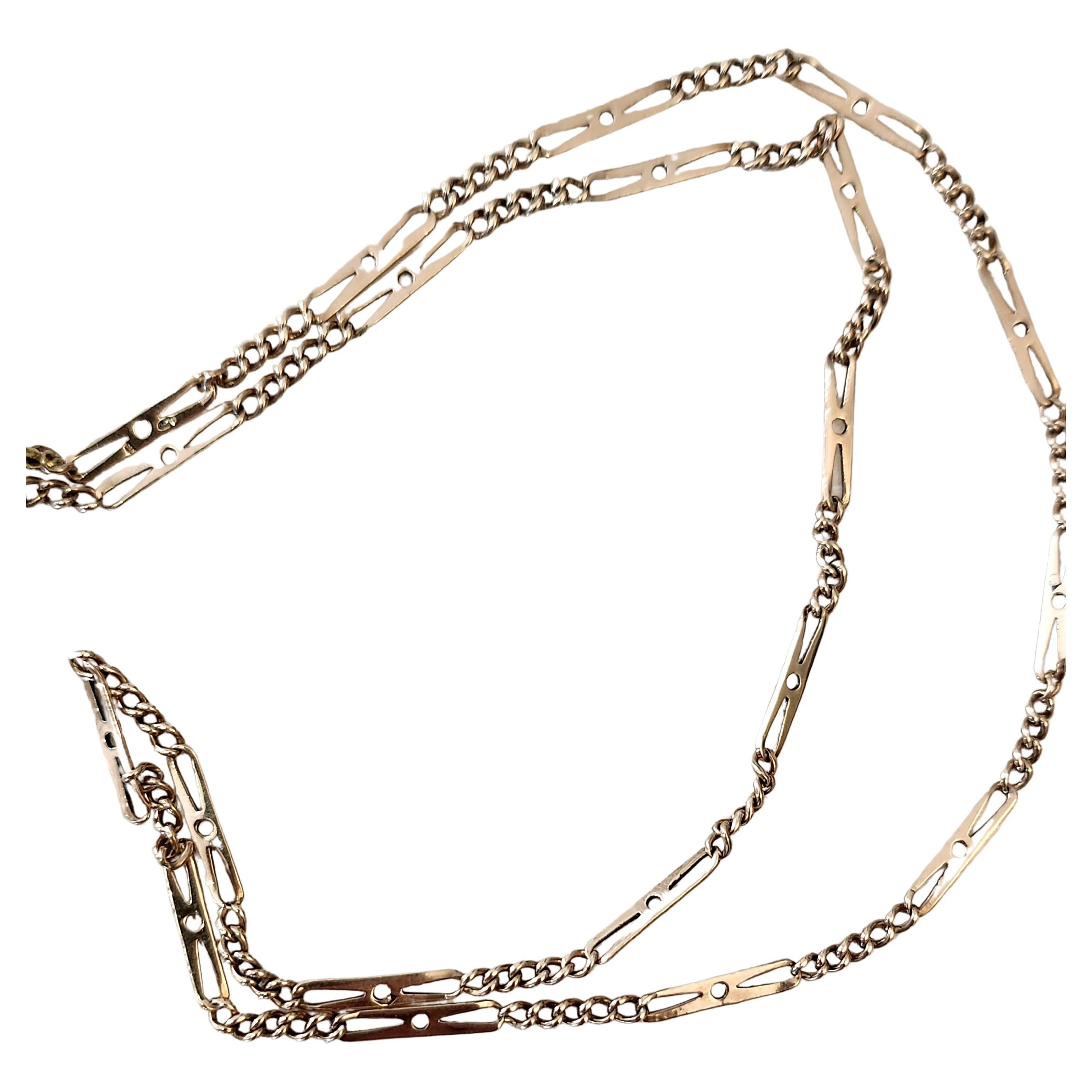 Antique Russian Gold Chain Necklace For Sale 1