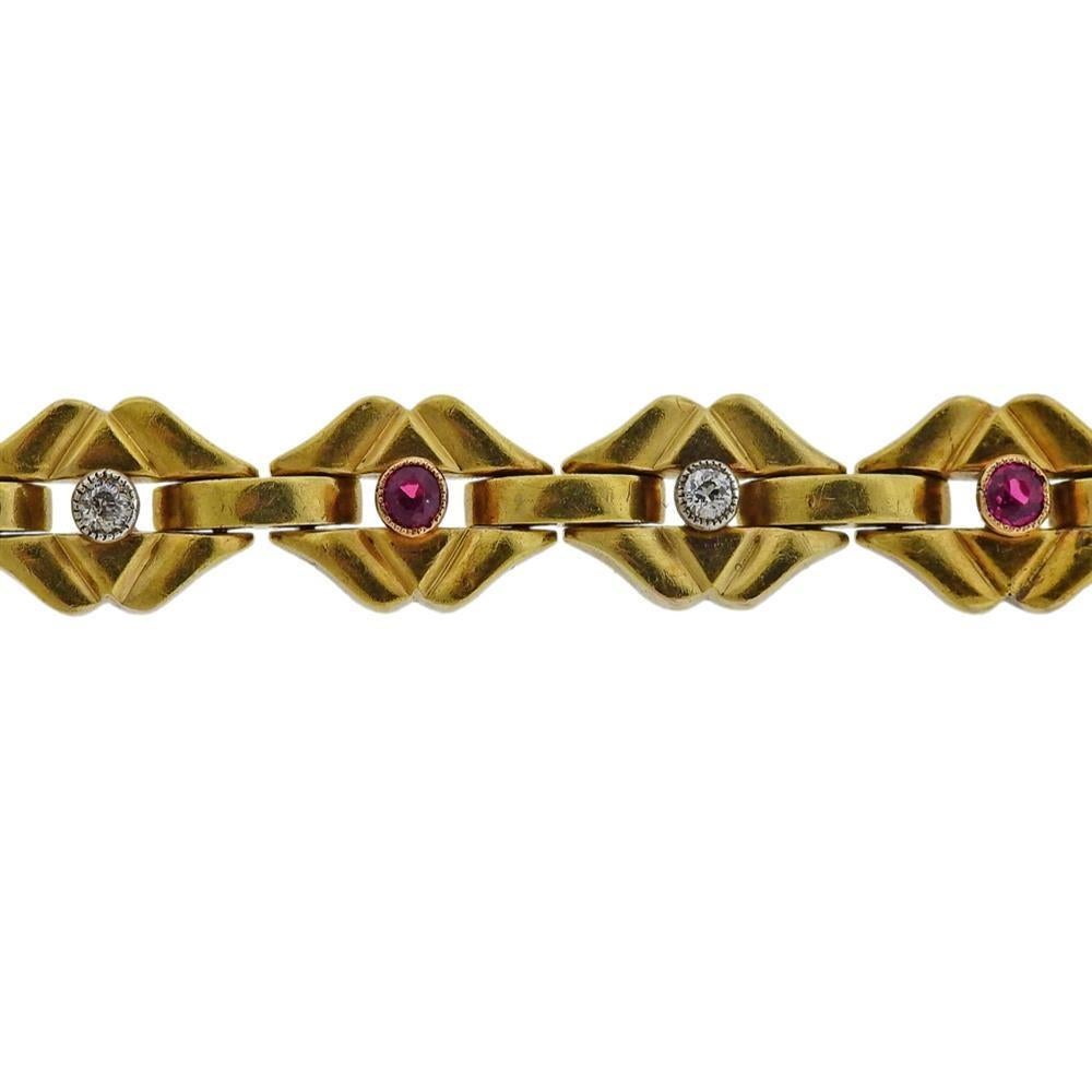 Antique 14k gold bracelet, Russian made. Bracelet is 8