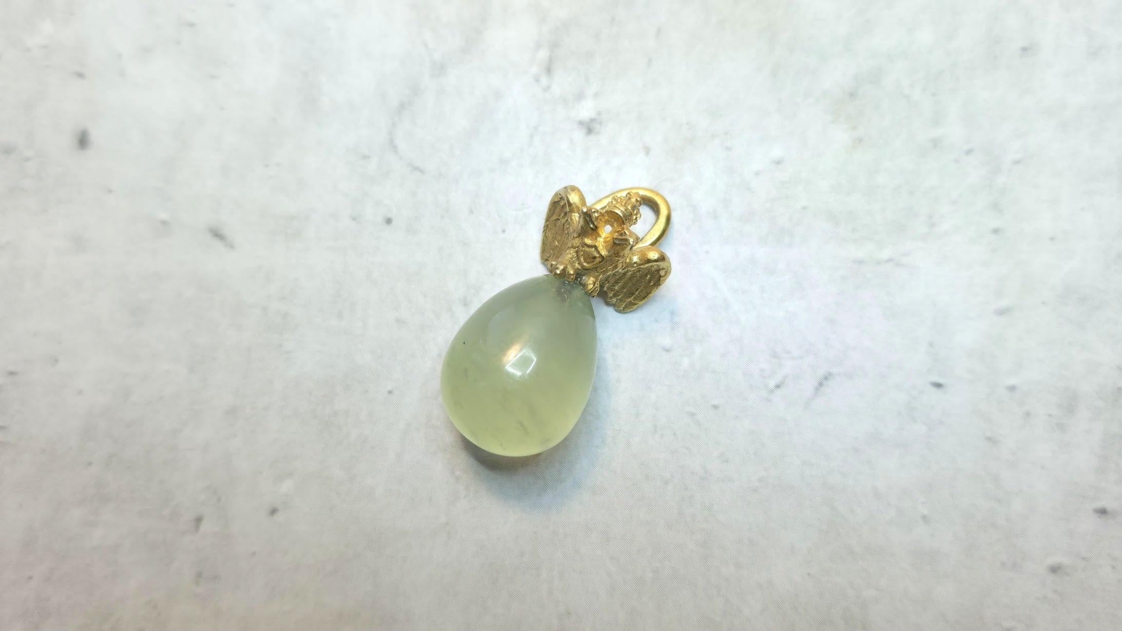 Antiker russischer kaiserlicher Bowenit-Ei-Anhänger von Albert Holmström im Angebot 3