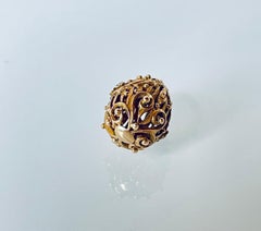 Antique Russian Imperial Gold Diamond Egg Pendant