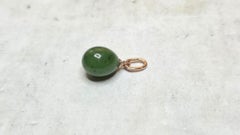 Antique Russian Imperial Gold-Mounted Jade Egg Pendant by Henrik Wigström
