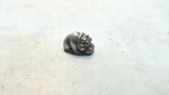 Antique Russian Imperial Silver Baby Hippo with Ruby Eyes by Julius Rappoport