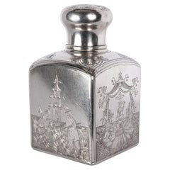 Antique Russian Imperial Silver Chinoiserie Tea Caddy Gustav Klingert Moscow 