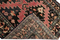 Antique Russian Karabagh Hadndmade Tribal Multicolor Wool Runner