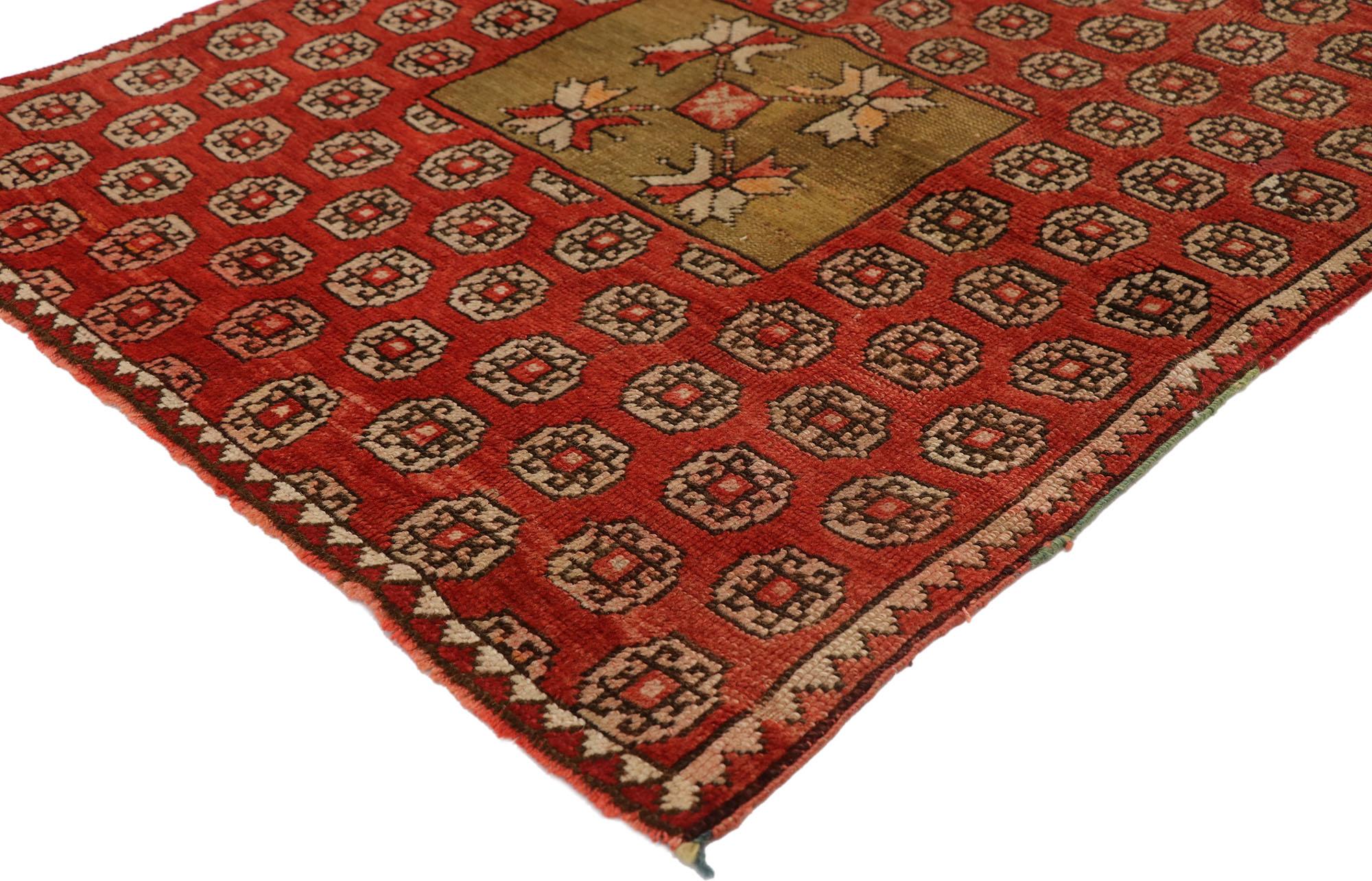 Oushak Antique Russian Karabagh Square Rug with Traditional Modern Style For Sale