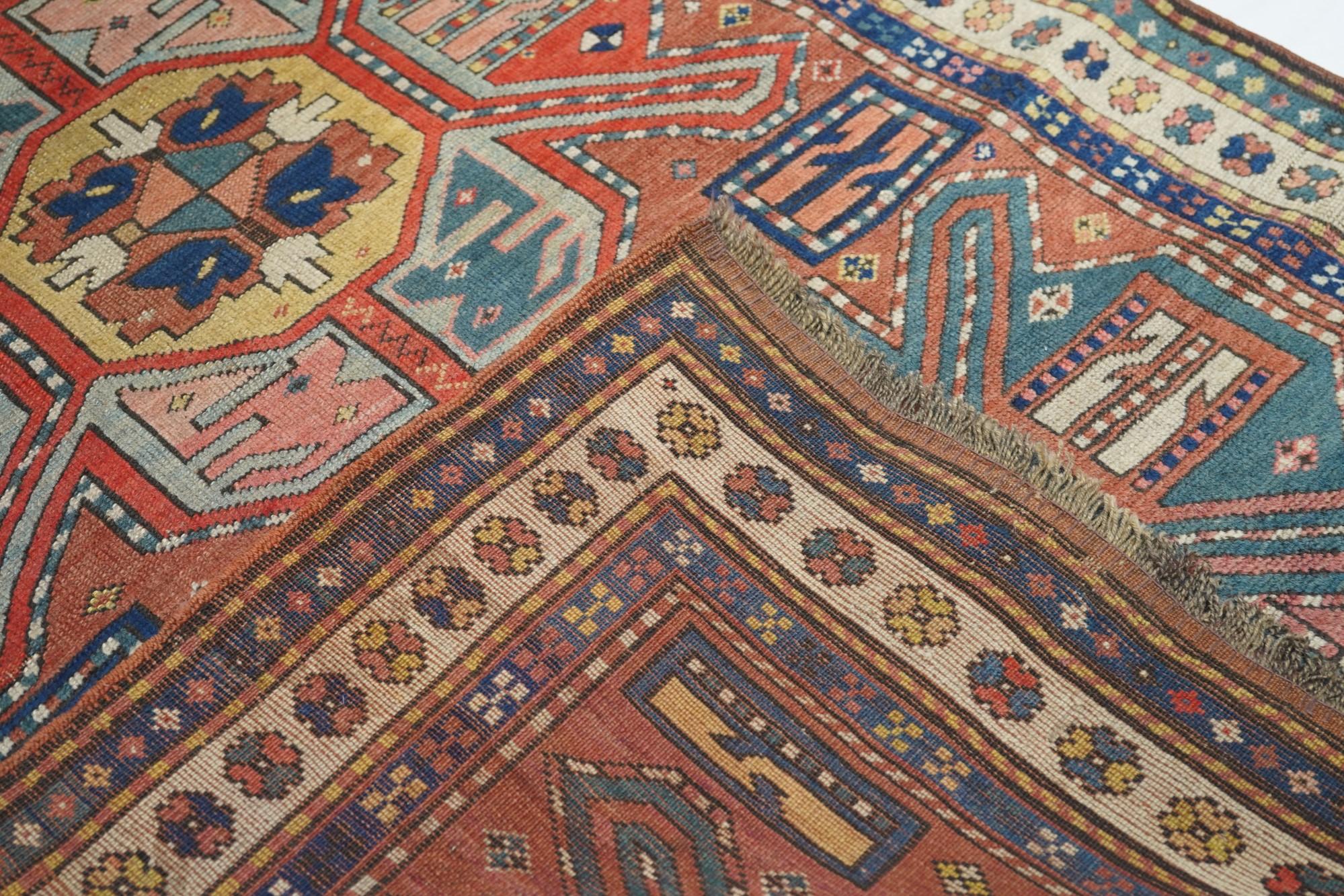 Alfombra Kazak Antigua 3'11'' x 8'7'' en venta 4