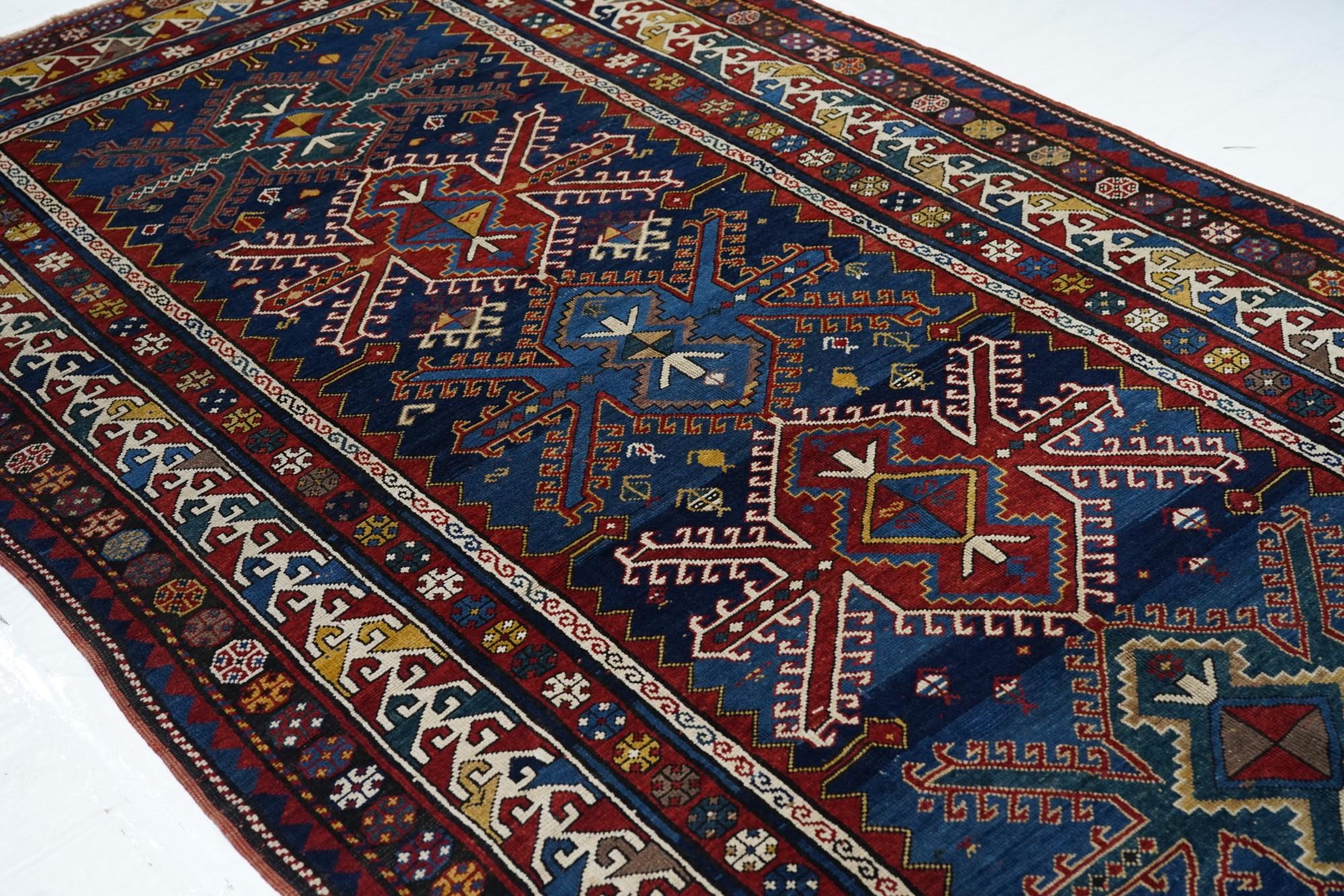 Antique Kazak Rug  For Sale 1