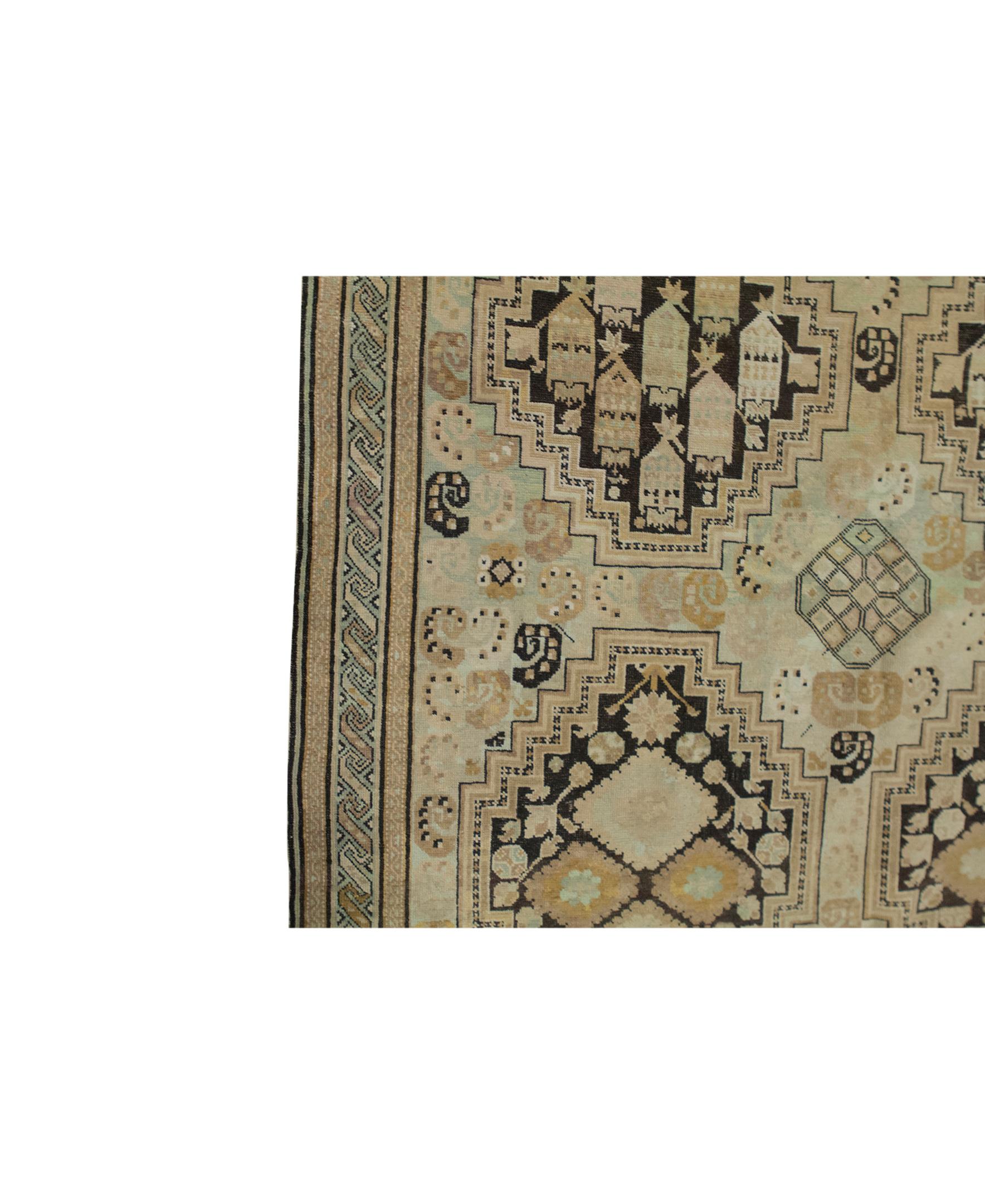 Hand-Woven  Antique Persian Fine Traditional Handwoven Luxury Wool Multi Rug For Sale