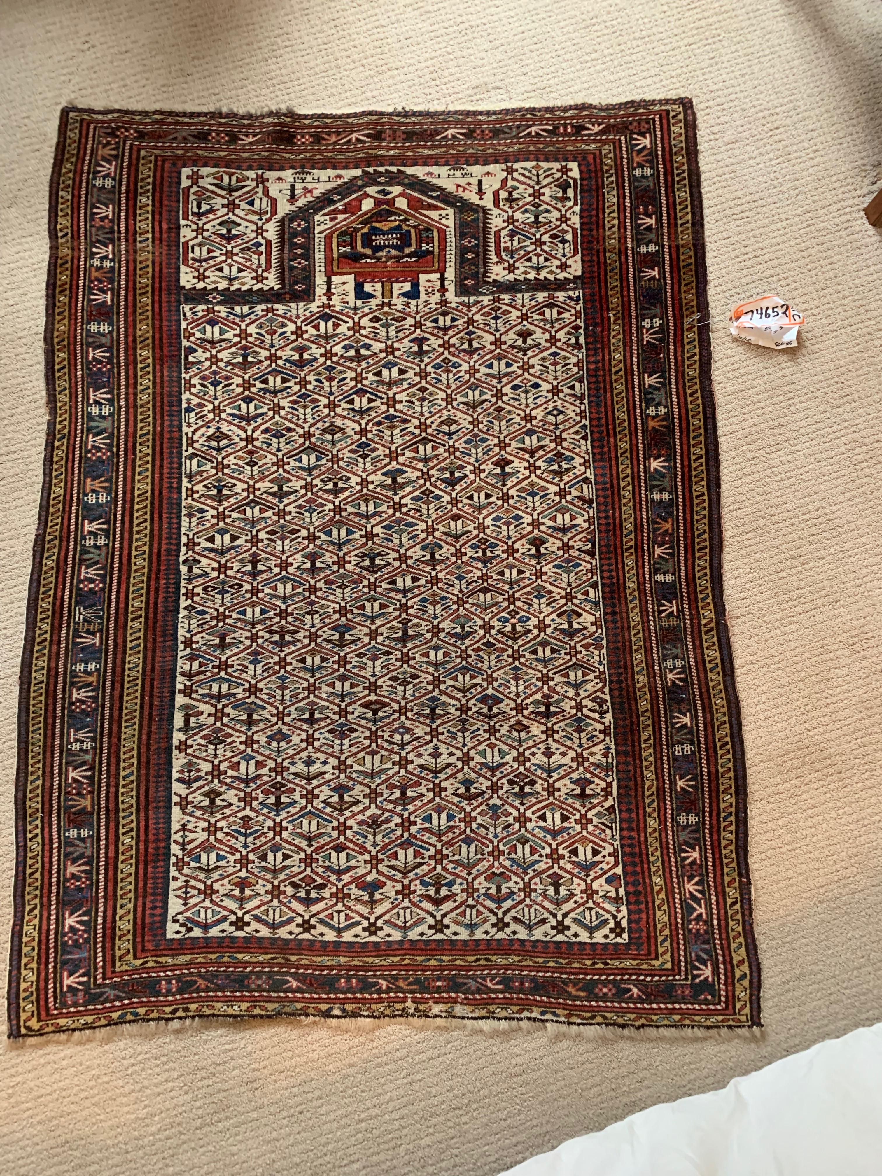 Beautiful and in great condition antique Caucasian Kuba Rug, 19th century, hand-knotted wool, vegetable dye. Wonderful condition, recently professionally hand cleaned by well-known professional antique rugs service company in NY so it is ready to